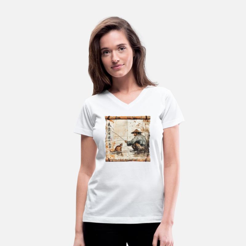 Boat Papyrus Scroll Japanese Art Fisherman Cute