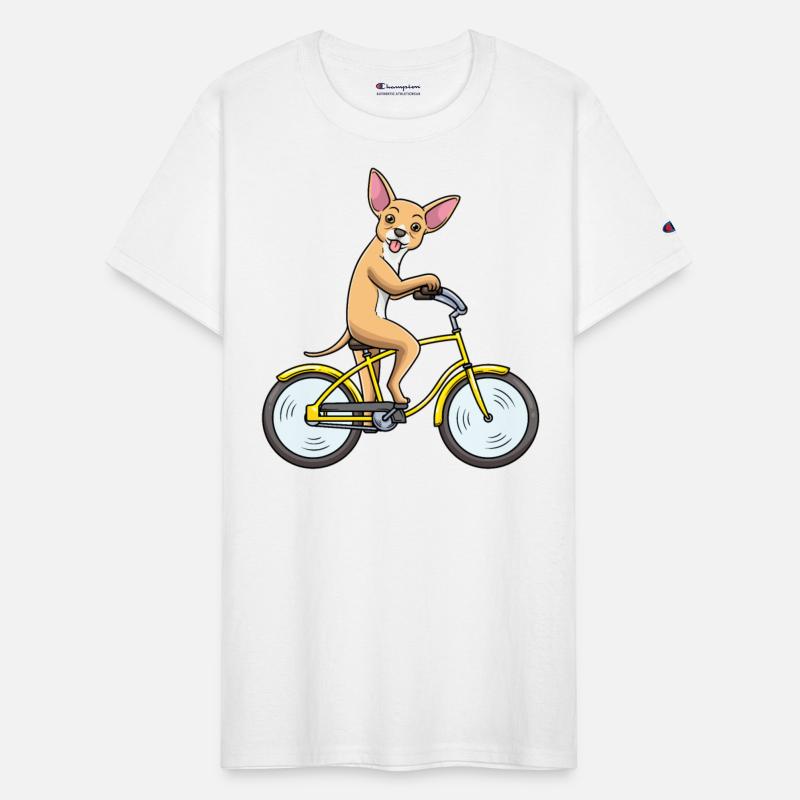 Chiweenie Dog Riding Bicycle Bike Biking Biker