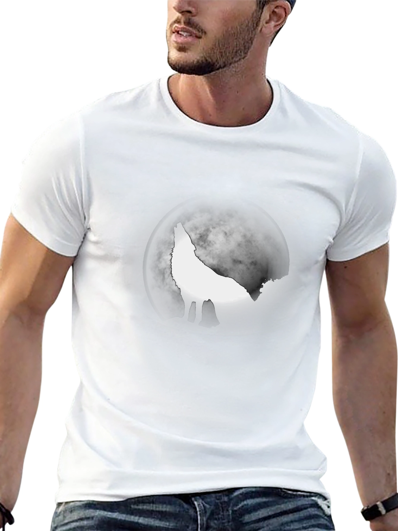 Wolf Moon Graphic Tee - Mens Black T-Shirt