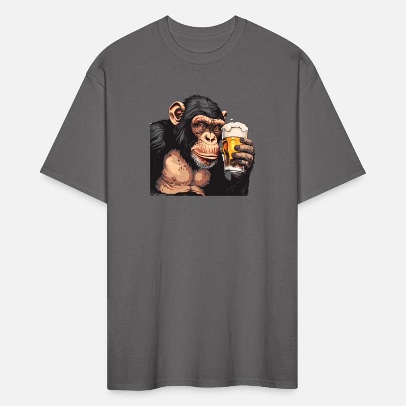 Cute Chimpanzee Drinking Beer 2