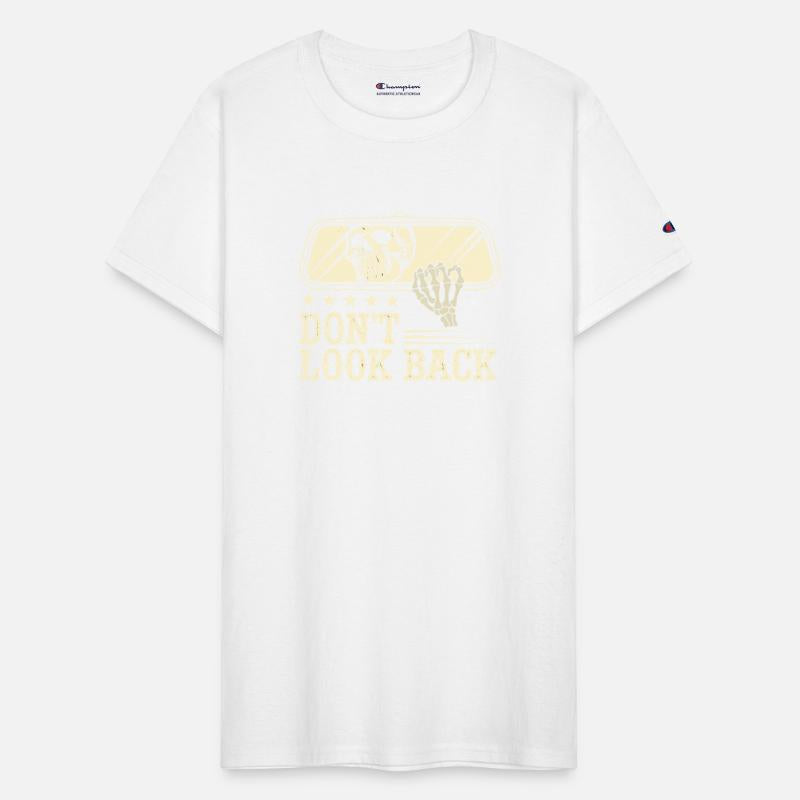 Don't Look Back Vintage Skeleton Rearview Mirror