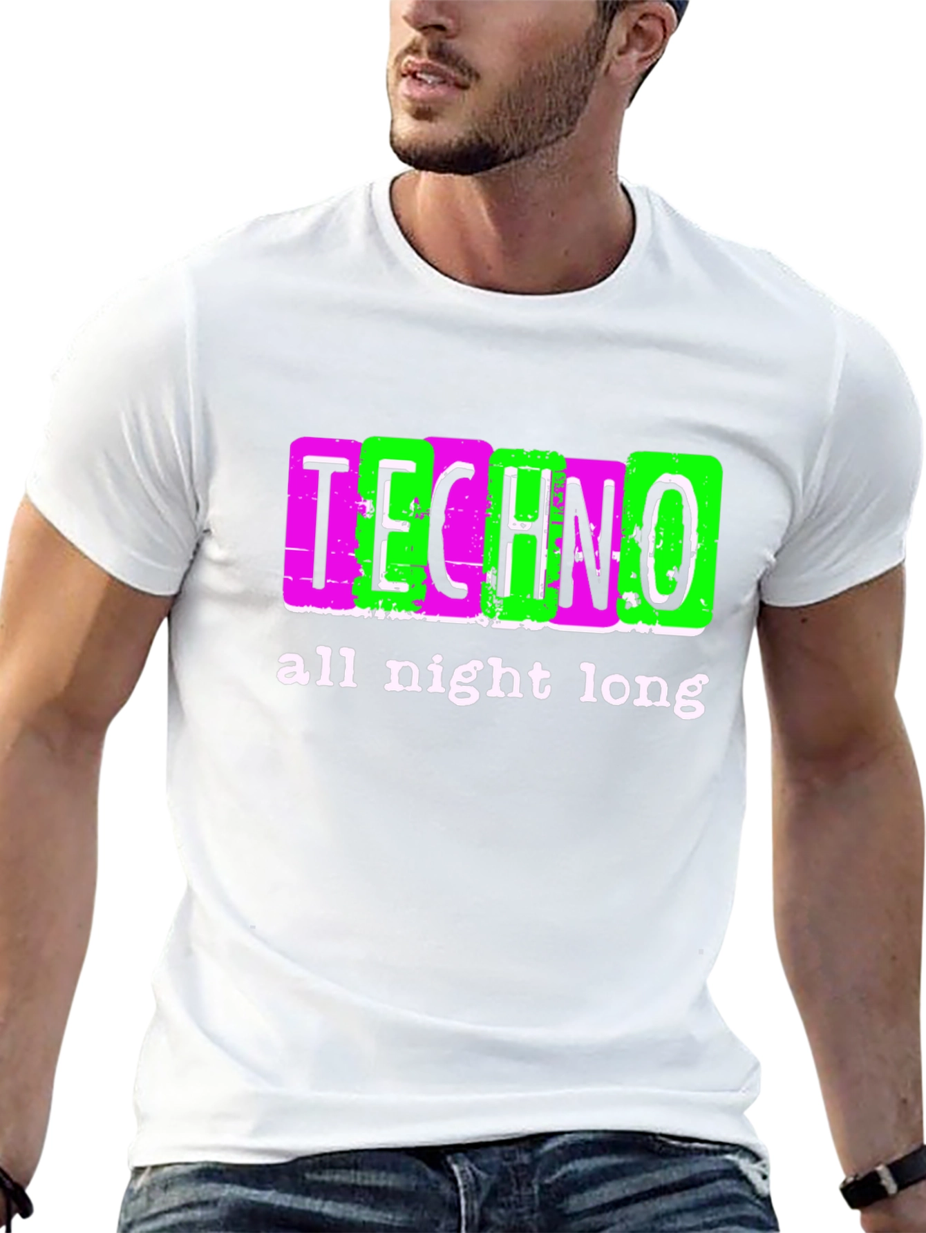 Techno All Night Long Graphic Tee