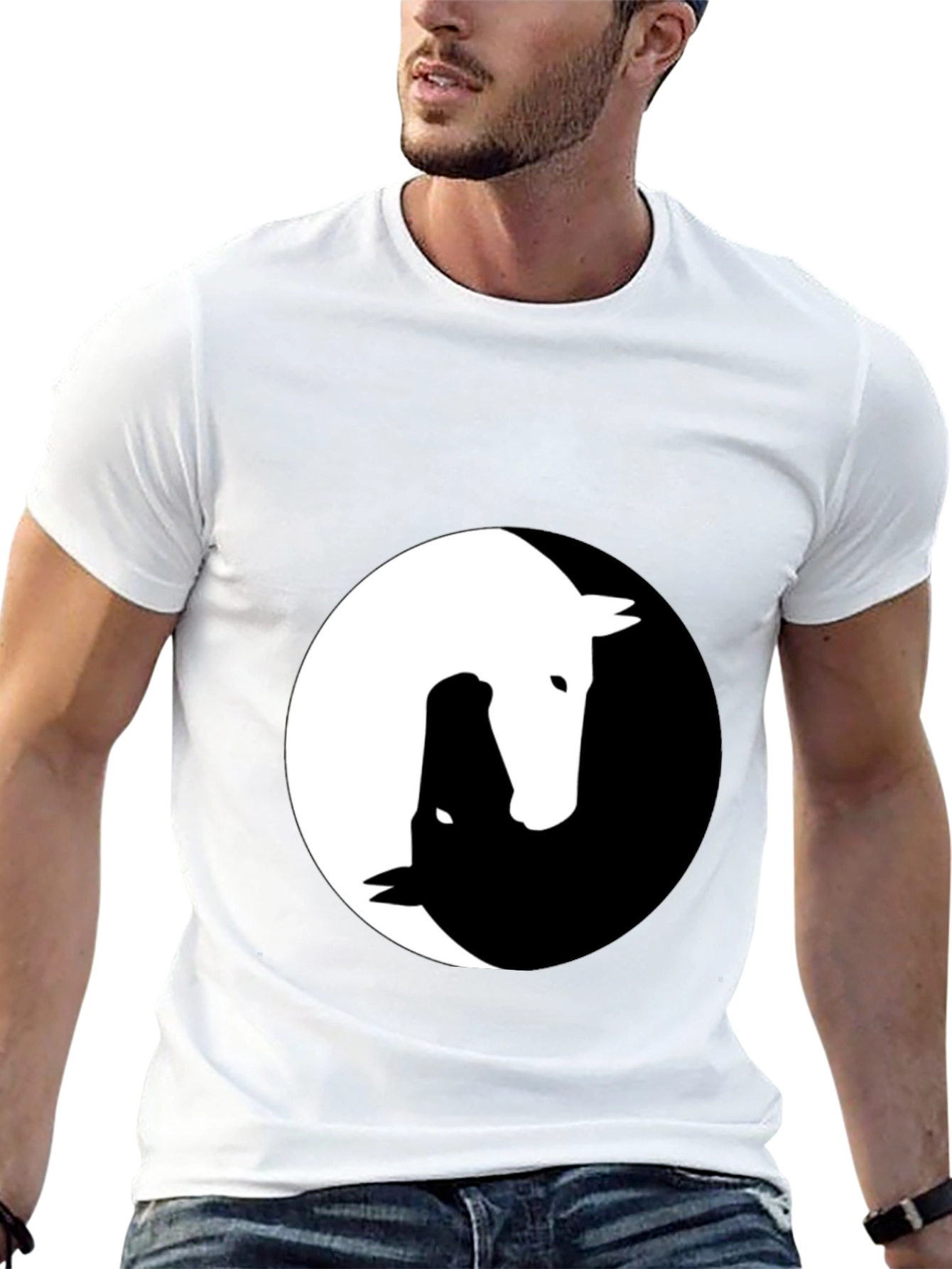 Yin Yang Horse Graphic Tee - Unique Design!