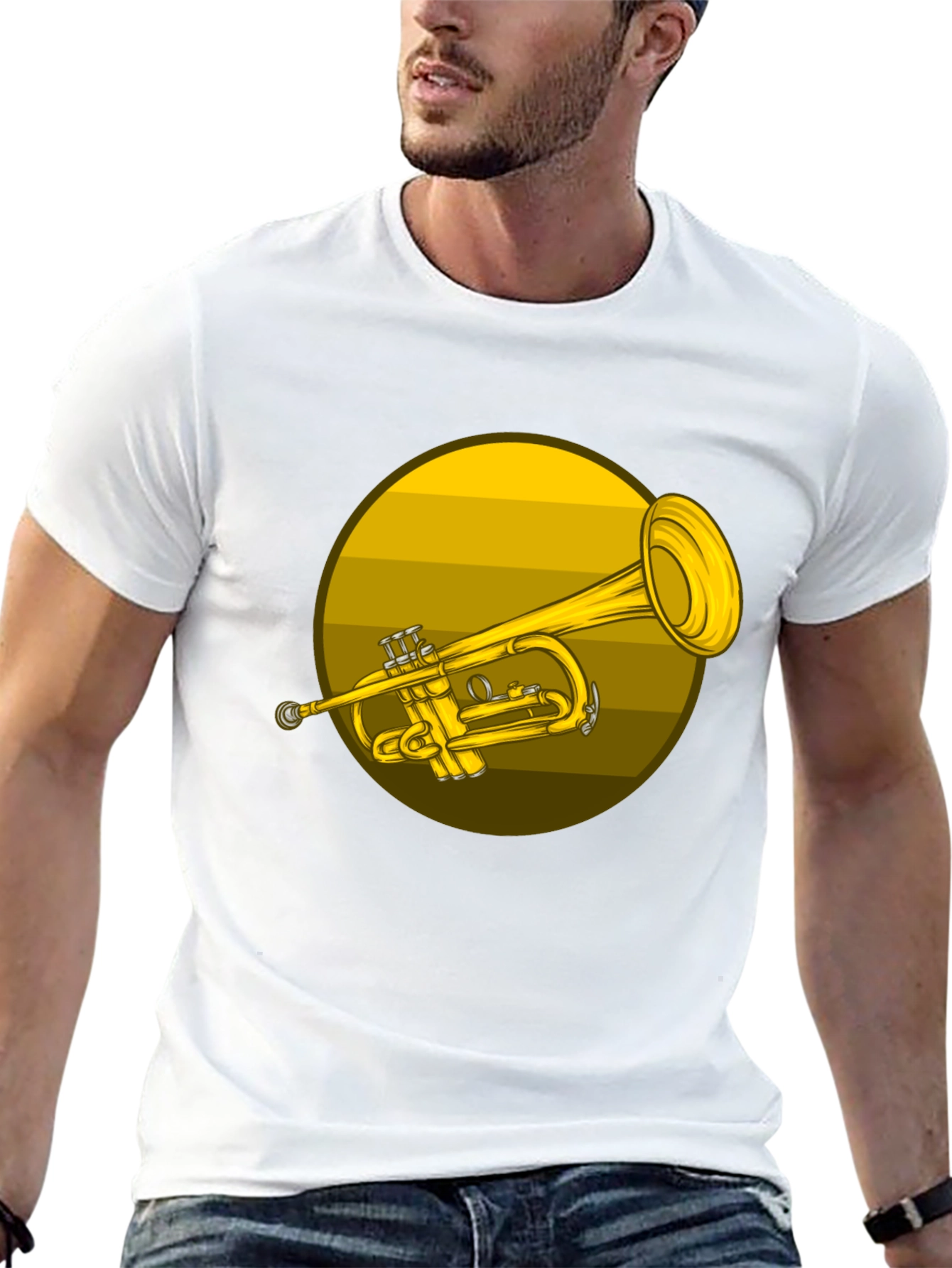 Trumpet Graphic T-Shirt - Music Lover Tee