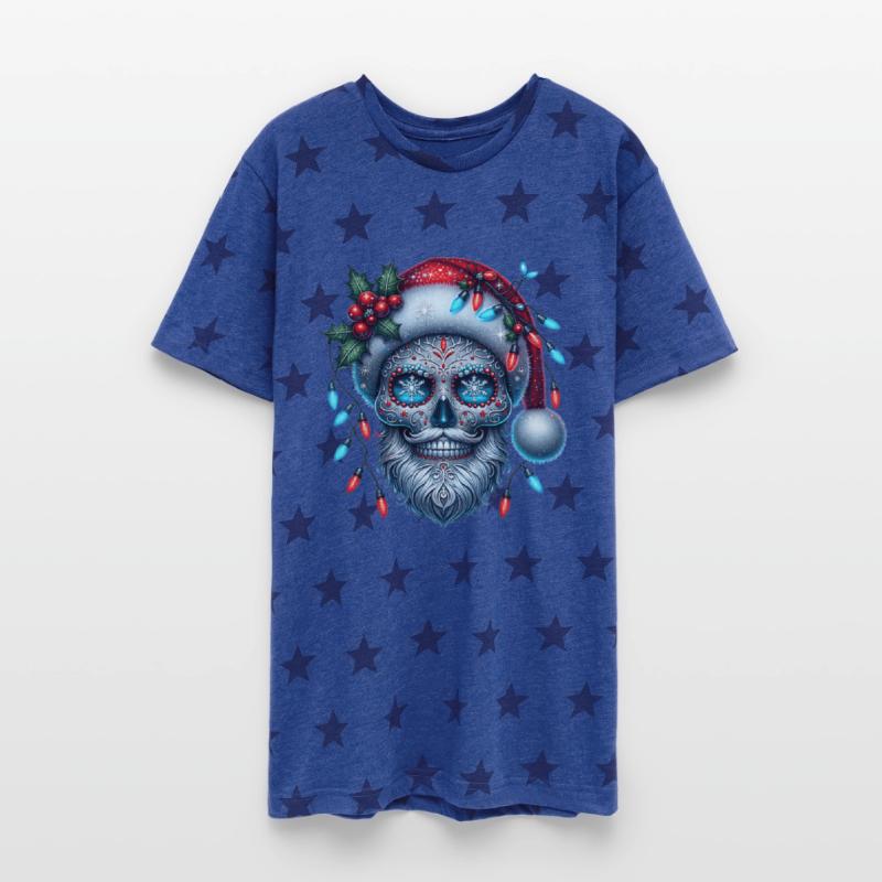 Festive Sugar Skull Santa Christmas Vibes