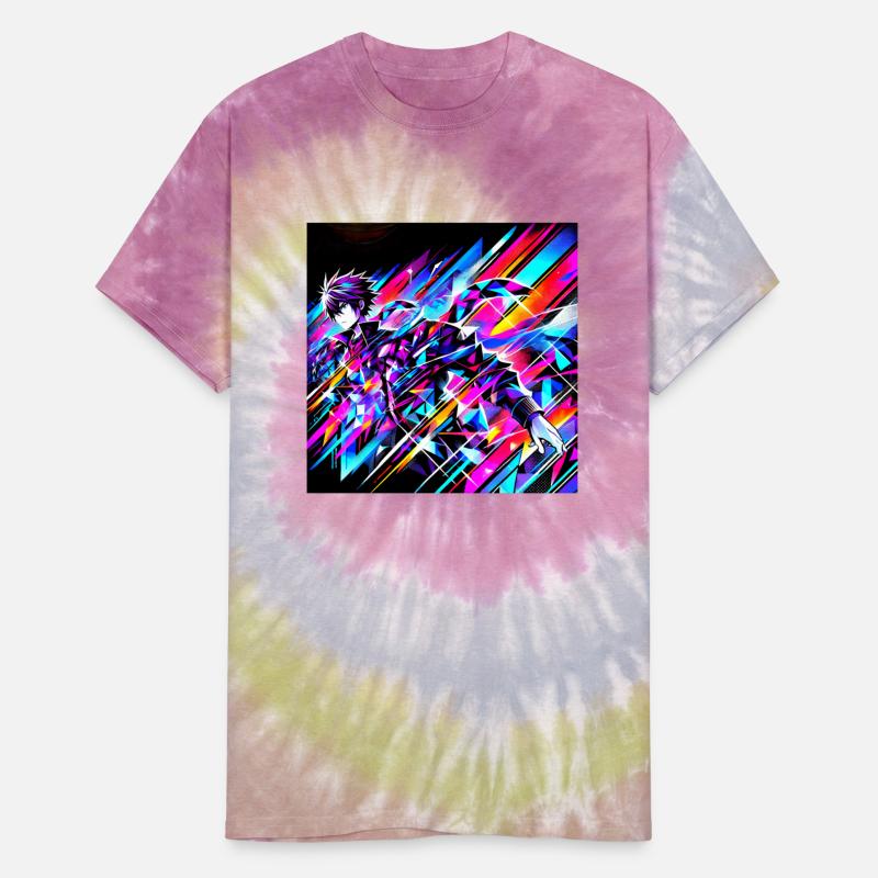 "Geometric Anime Fusion - Vibrant Otaku Art"