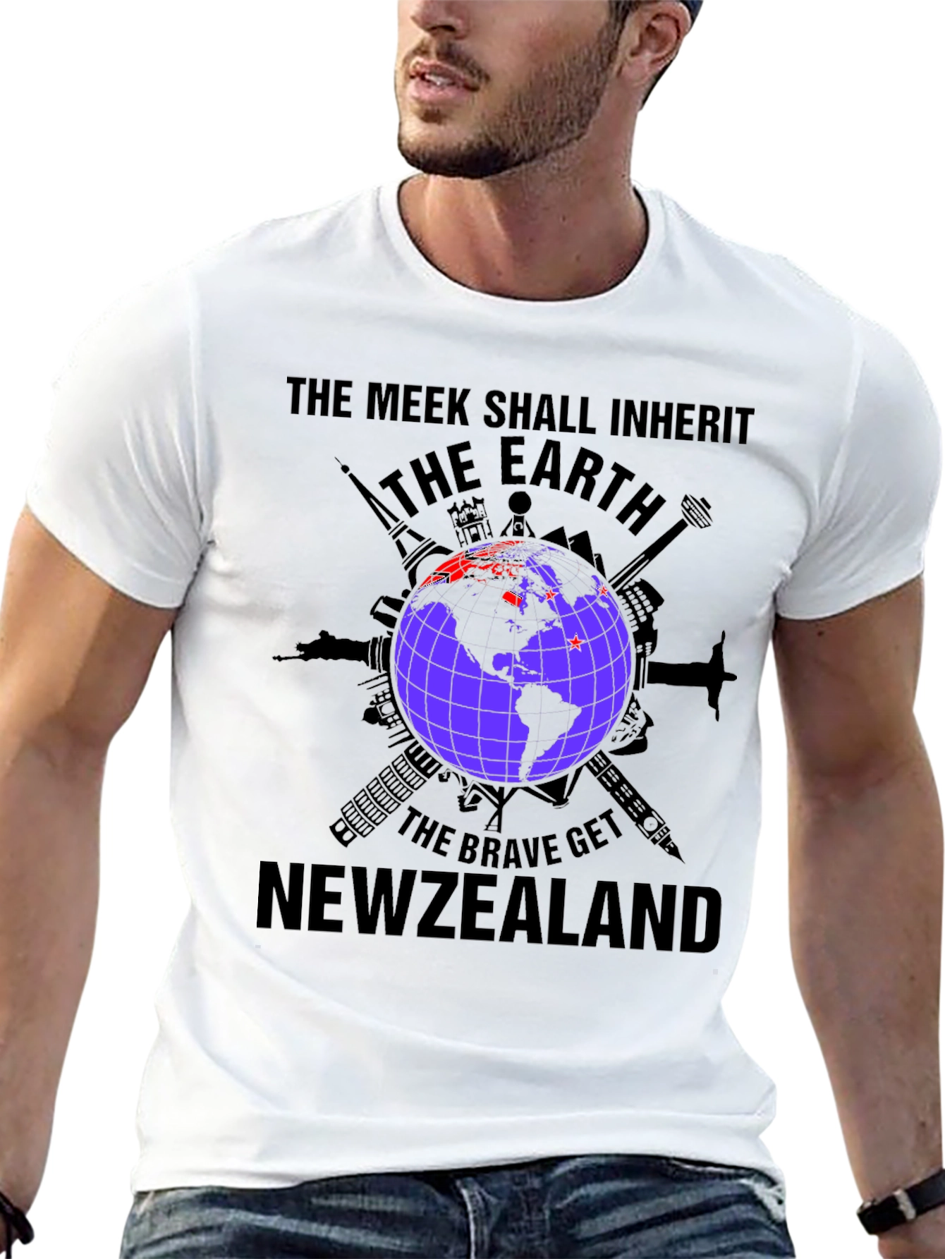 The Meek T-Shirt Earth New Zealand Graphic Tee