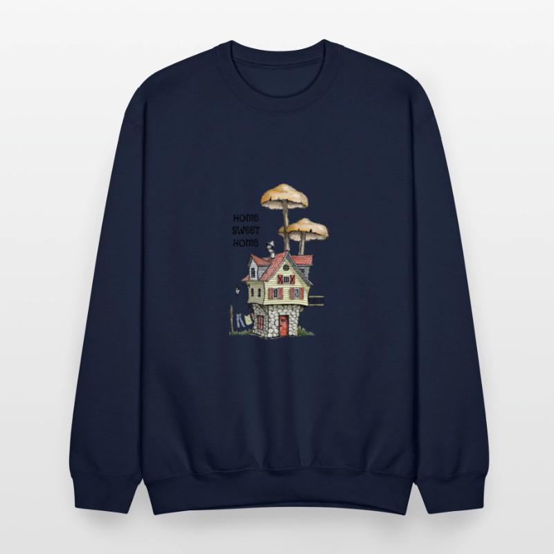 Home Sweet Home Wonky Fantasy House and Mushrooms