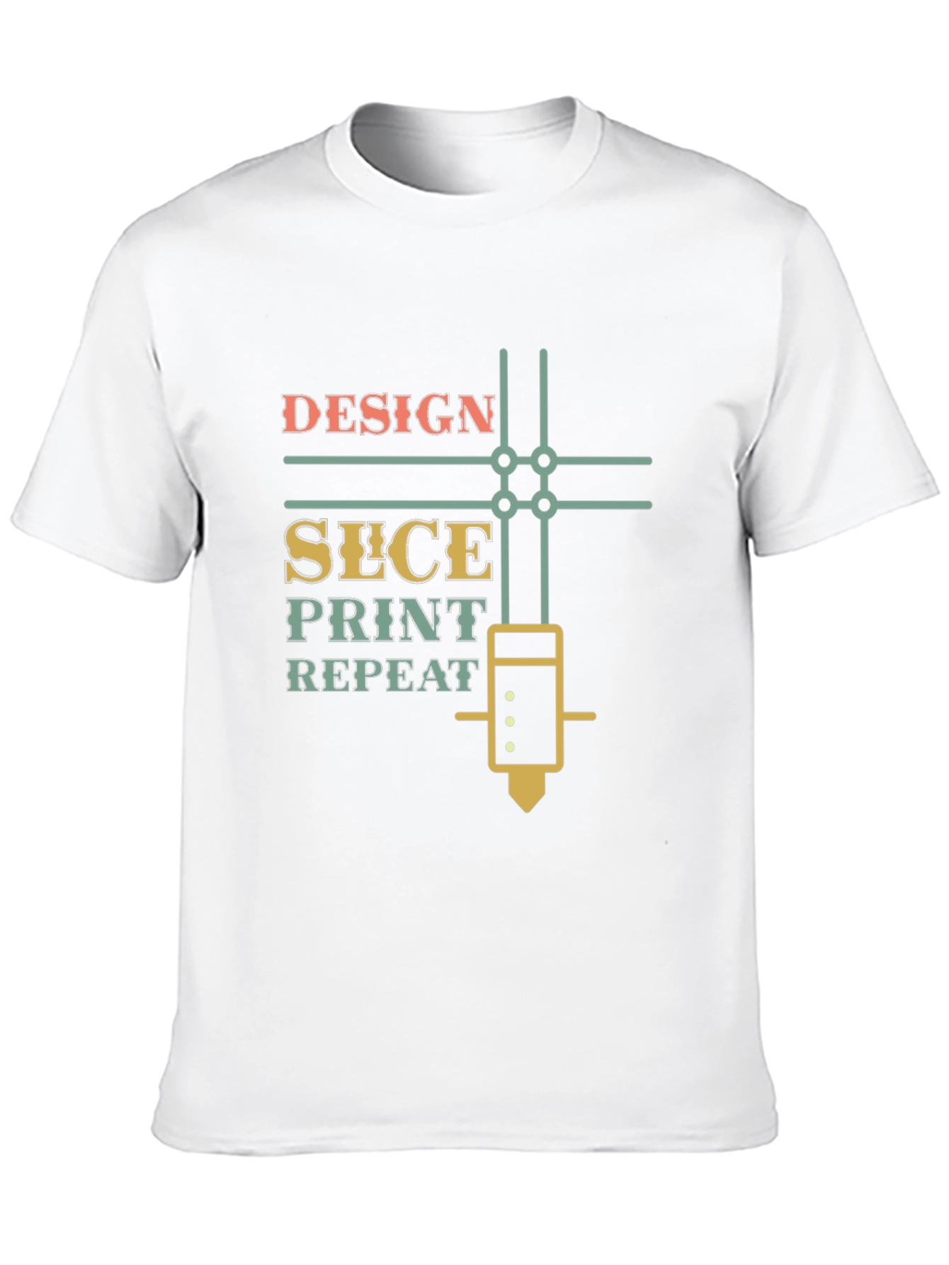 3D Printer Enthusiast T-Shirt - Design Slice Print Repeat