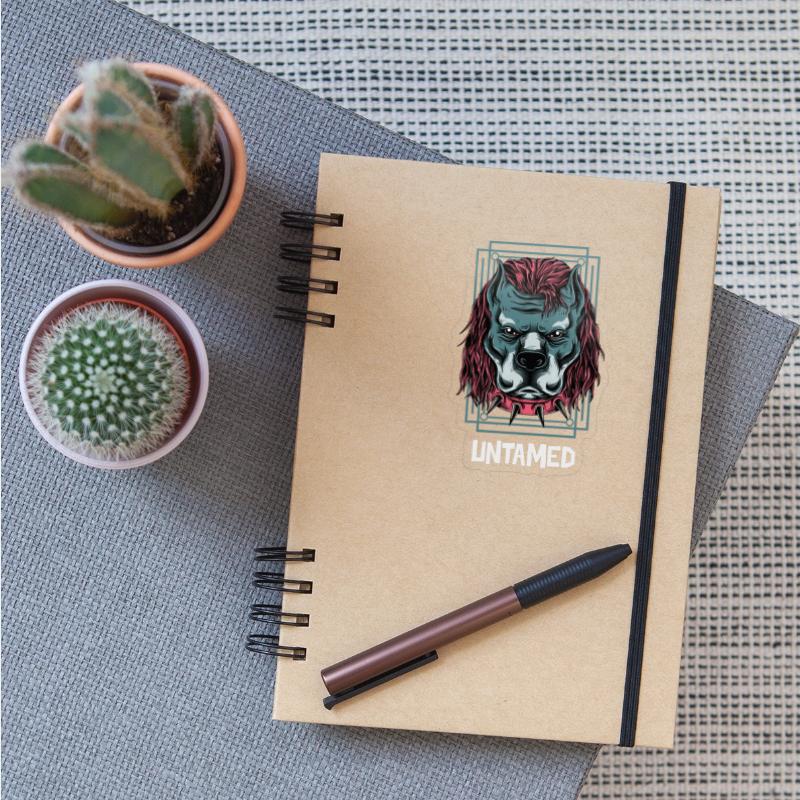 Intimidating Canine with Spiked Collar