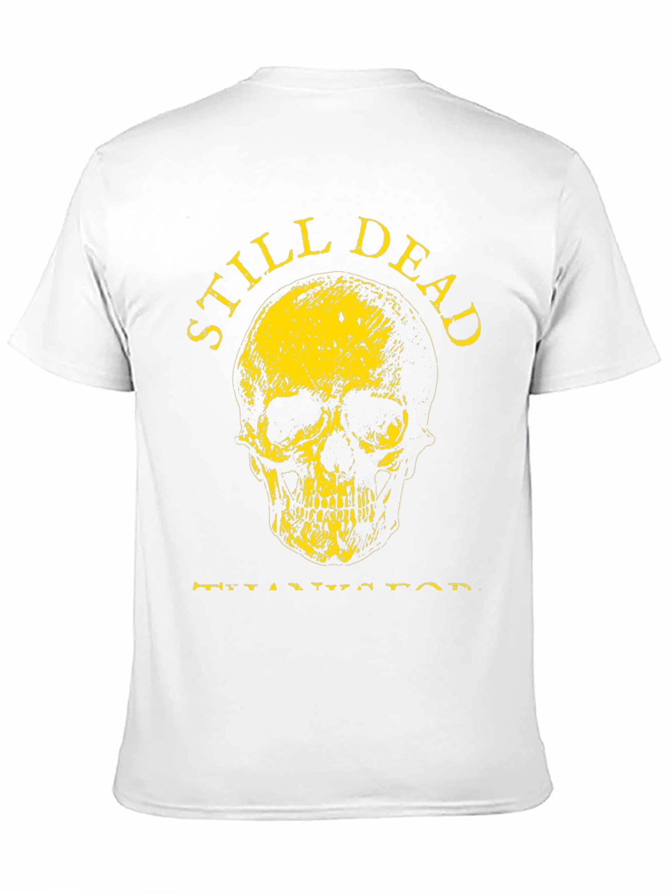 Still Dead Skull Graphic Tee - Black Cotton T-Shirt