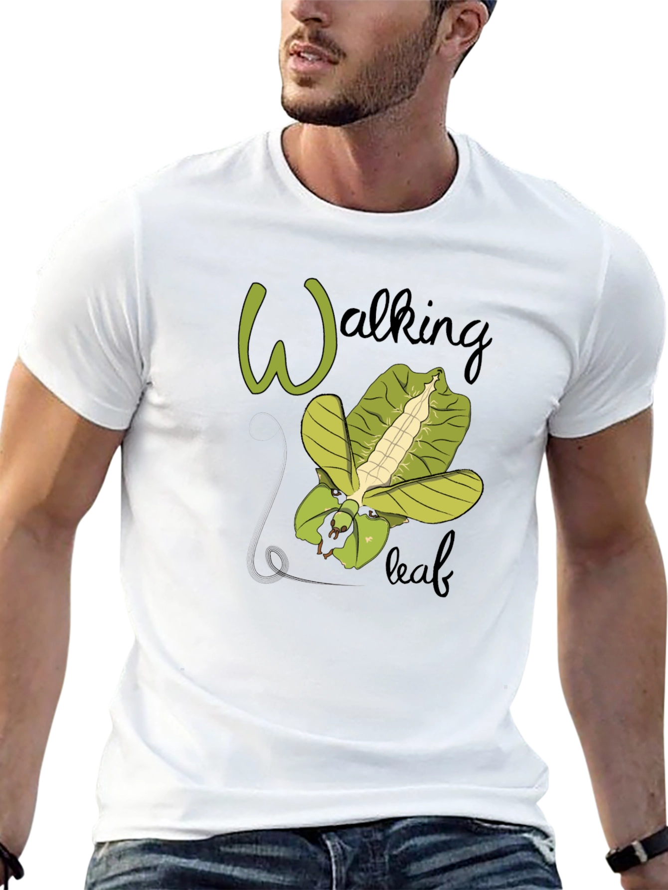 Walking Leaf Insect T-Shirt - Nature Inspired Design