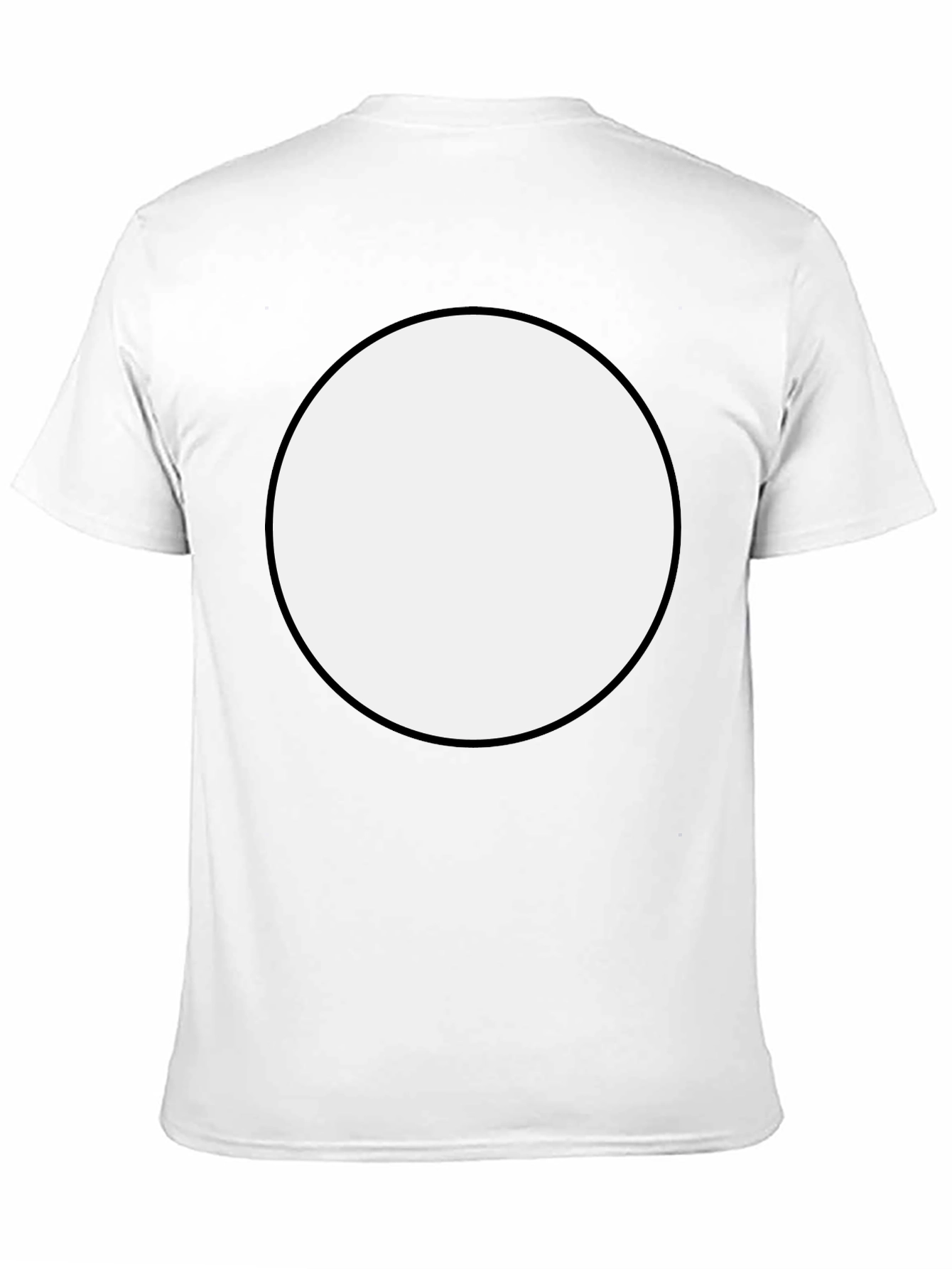 Bold Black T-Shirt with White Circle Design