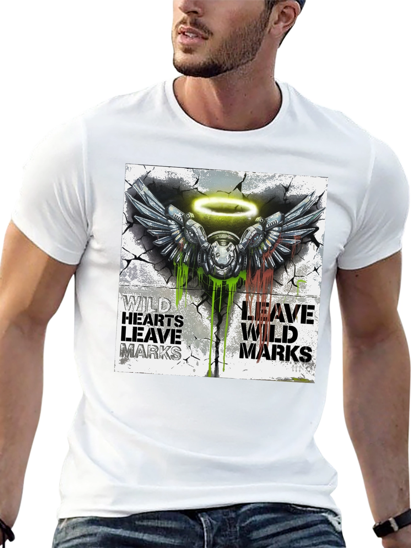 Wild Hearts T-Shirt - Angel Wings Graphic Tee