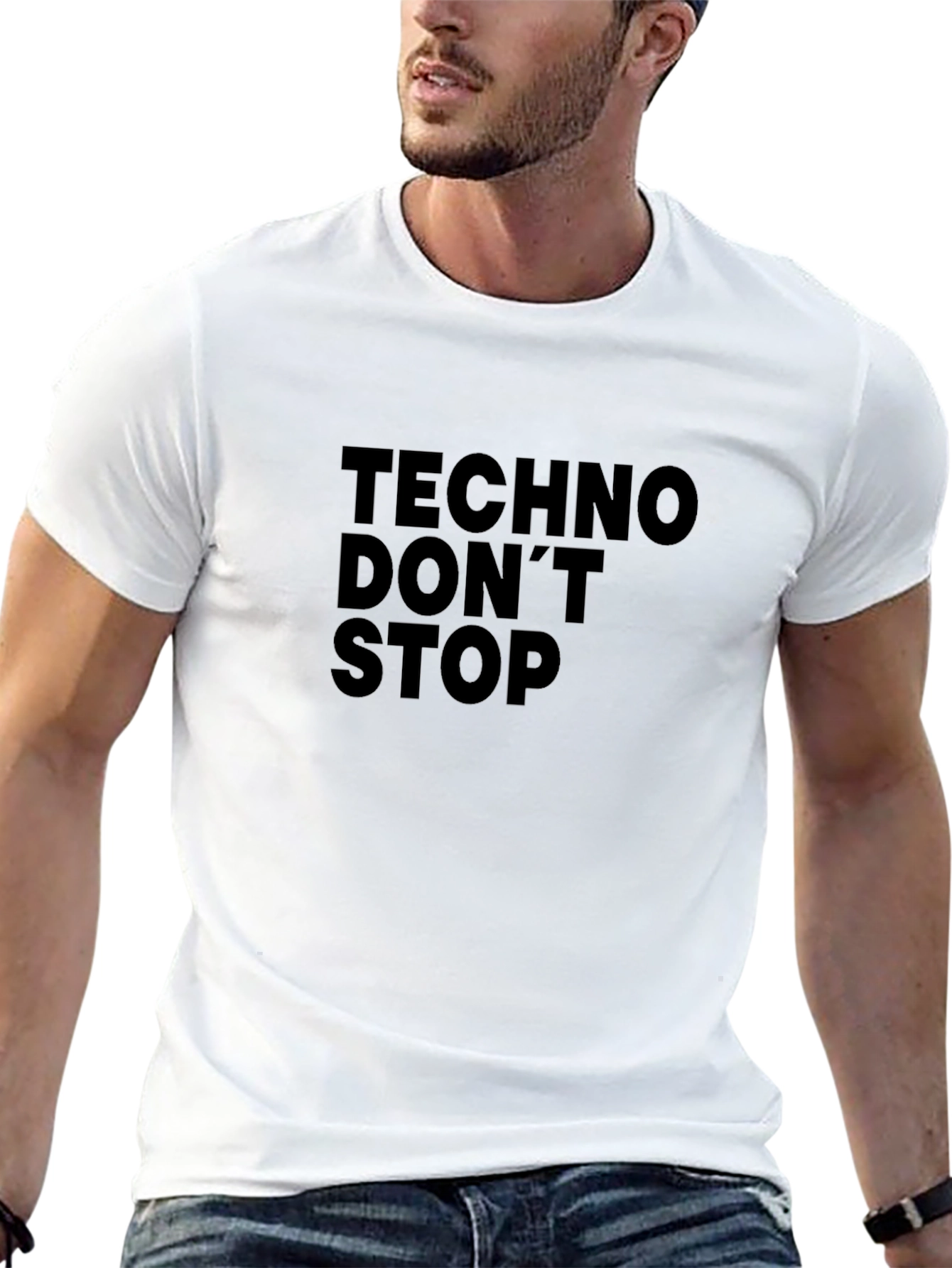 Techno Dont Stop Black T-Shirt