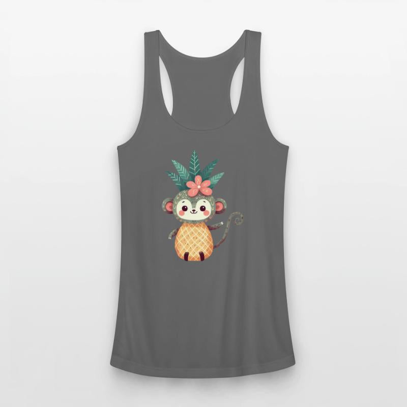 Monkey Chimpanzee Pineapple Fruity Cute Comic Art