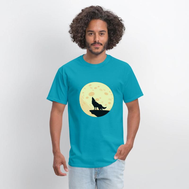 Moon Wolf Animal Lover Gift