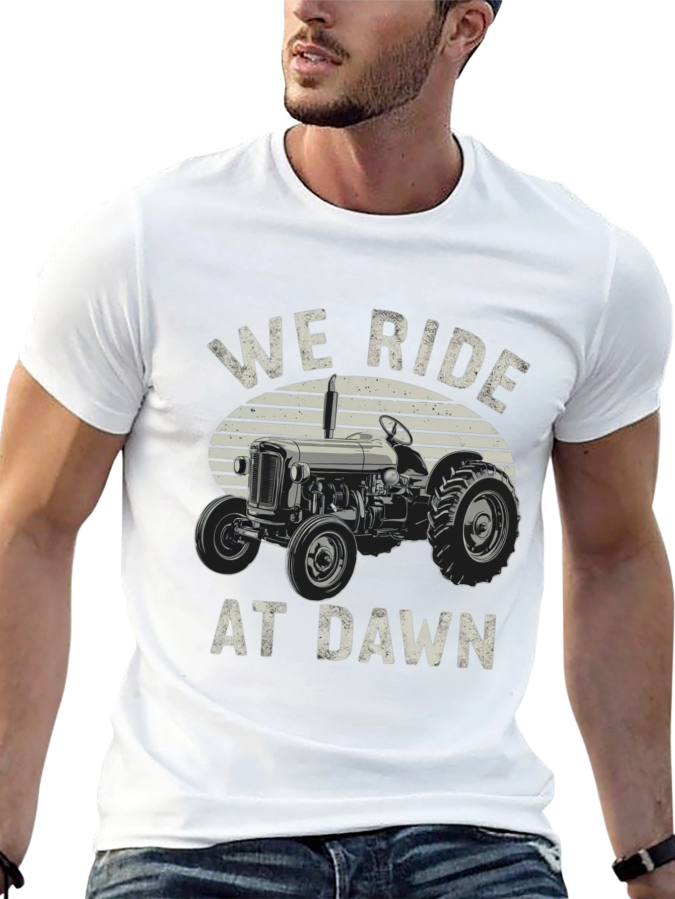 We Ride At Dawn Tractor Graphic T-Shirt