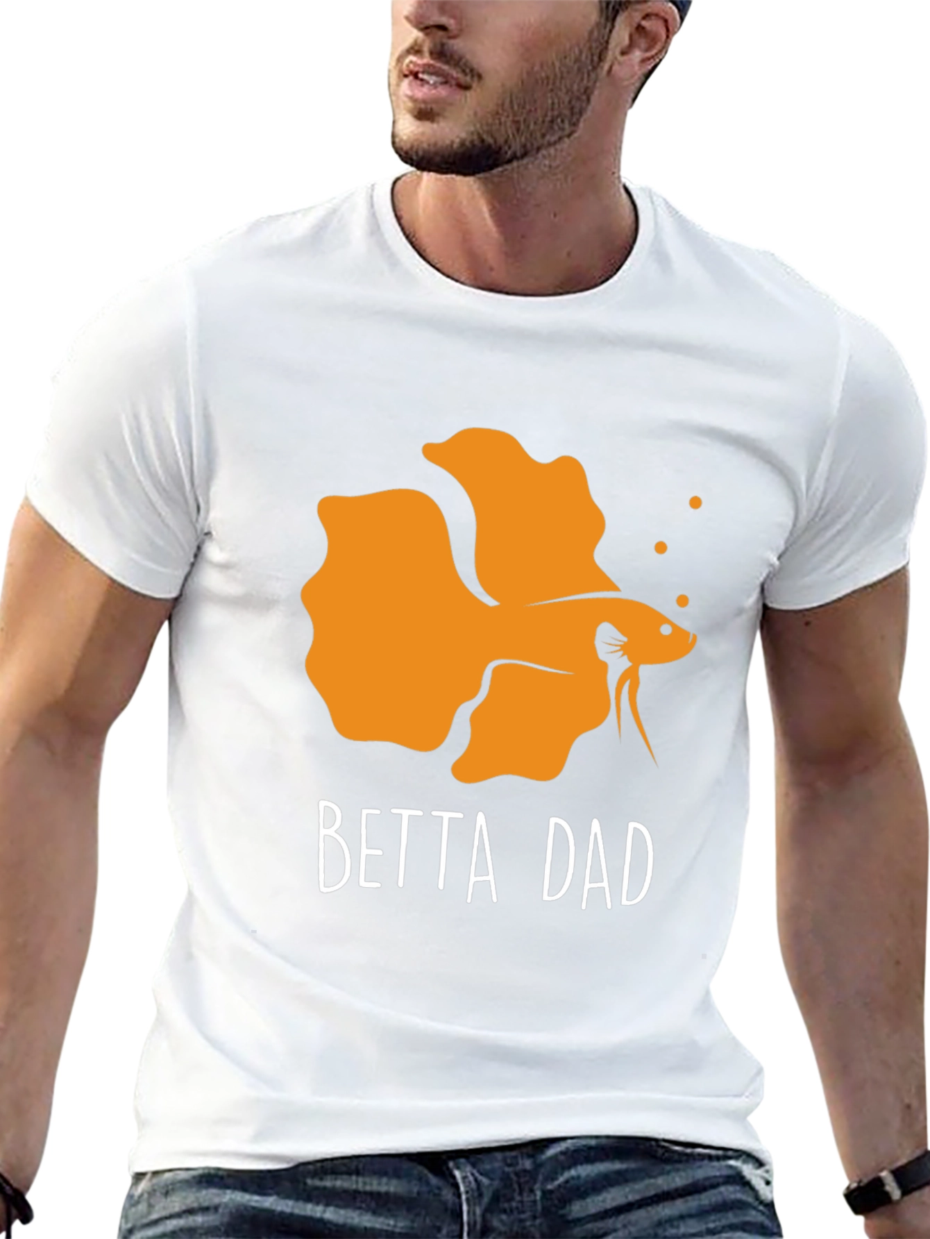 Betta Dad Graphic Tee - Black Cotton T-Shirt