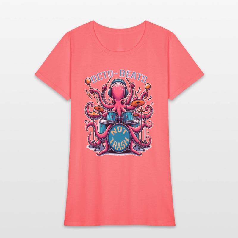 Octo Beats Not Trash, Eco Friendly Octopus Drummer