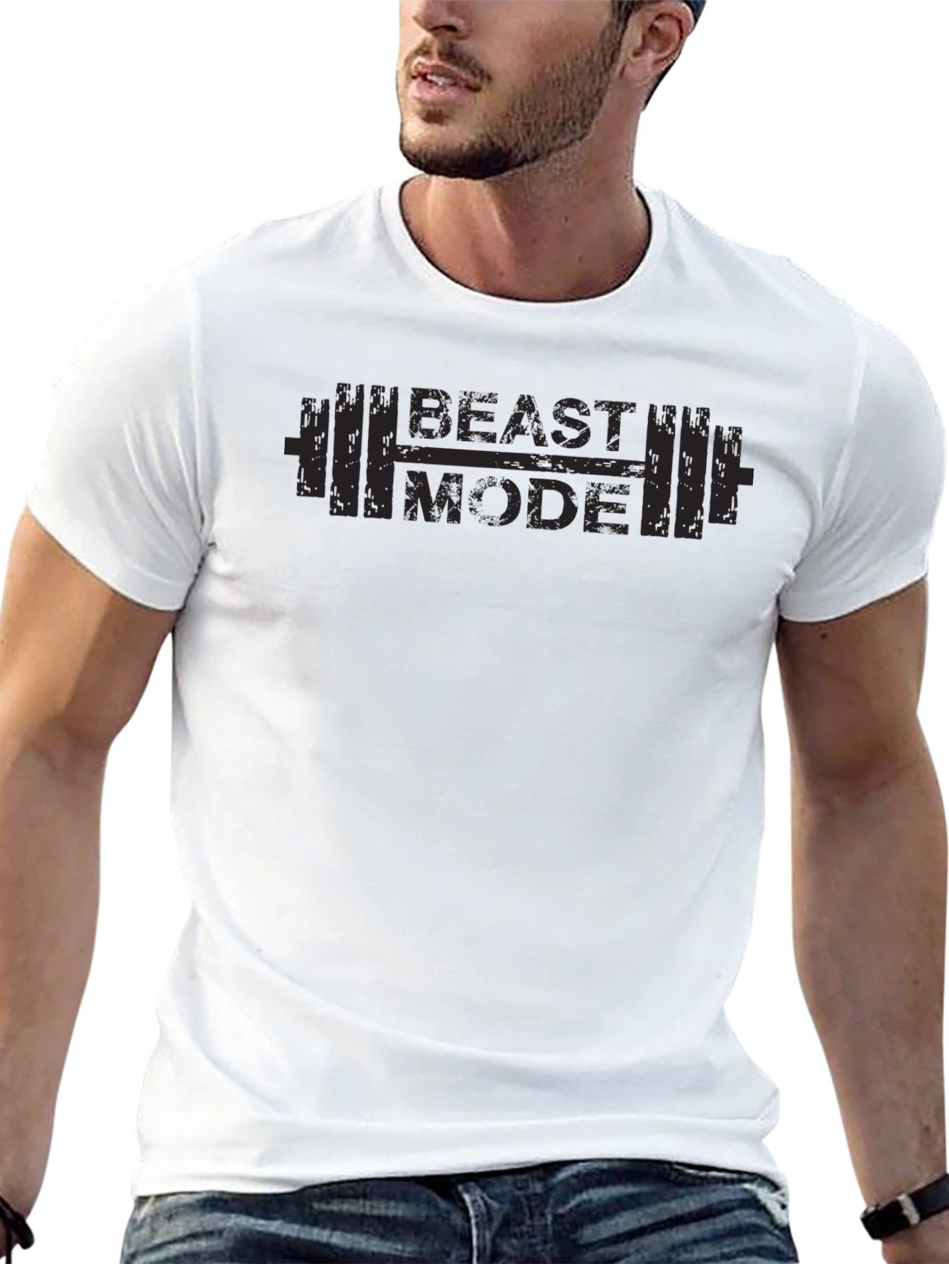 Beast Mode Workout T-Shirt - Black Graphic Tee