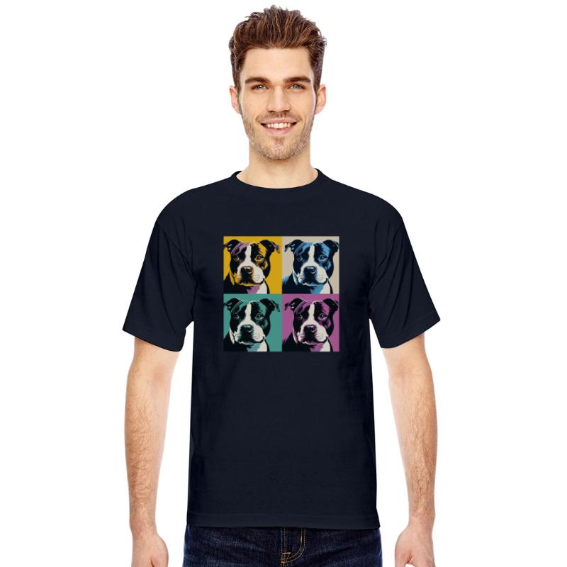 Pop Staffordshire Bull Terrier Dog Portrait