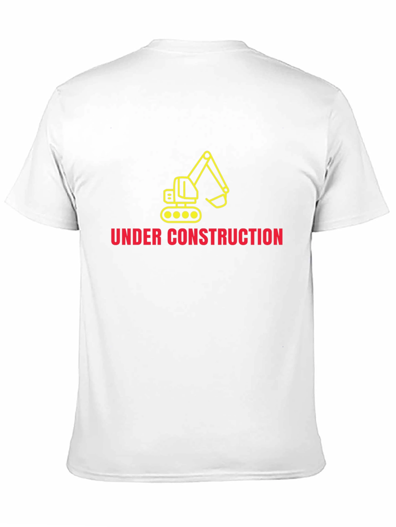Under Construction Excavator Graphic T-Shirt