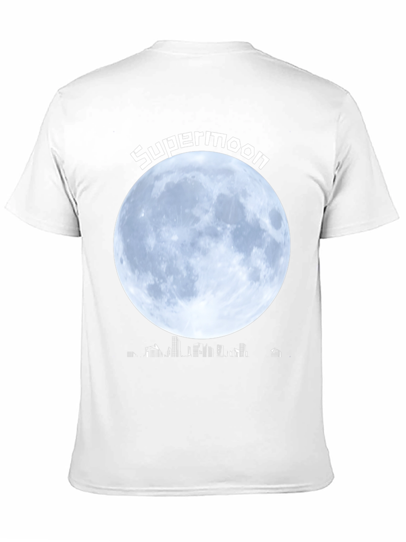 Supermoon Cityscape Graphic T-Shirt