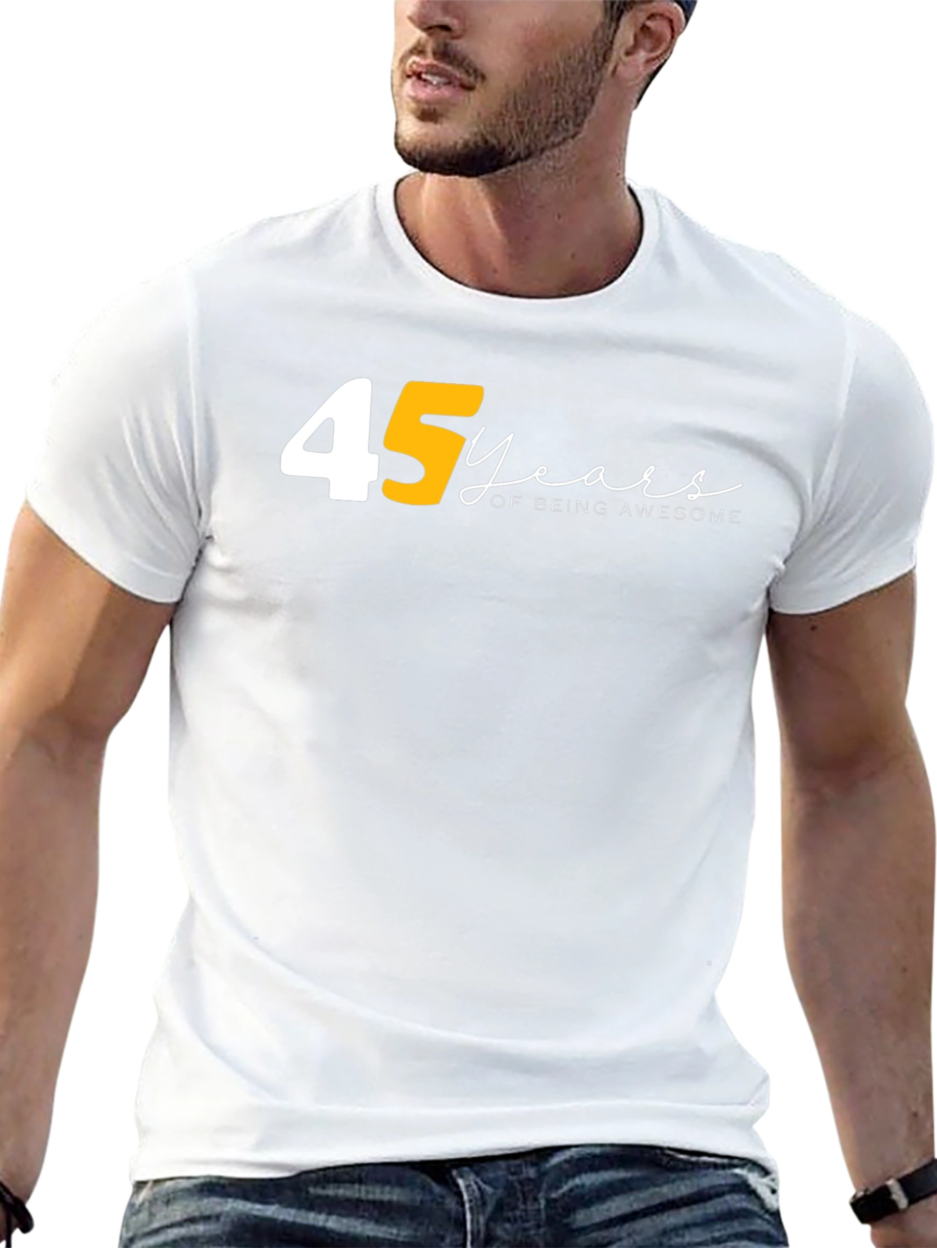 45 Years of Being Awesome Black T-Shirt