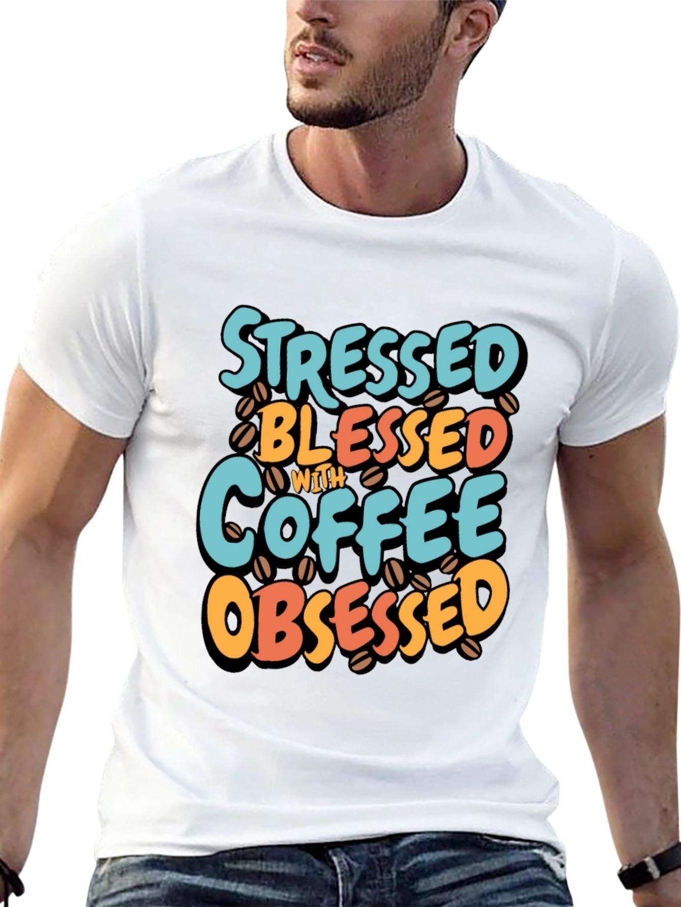 Stressed Blessed Coffee Obsessed T-Shirt