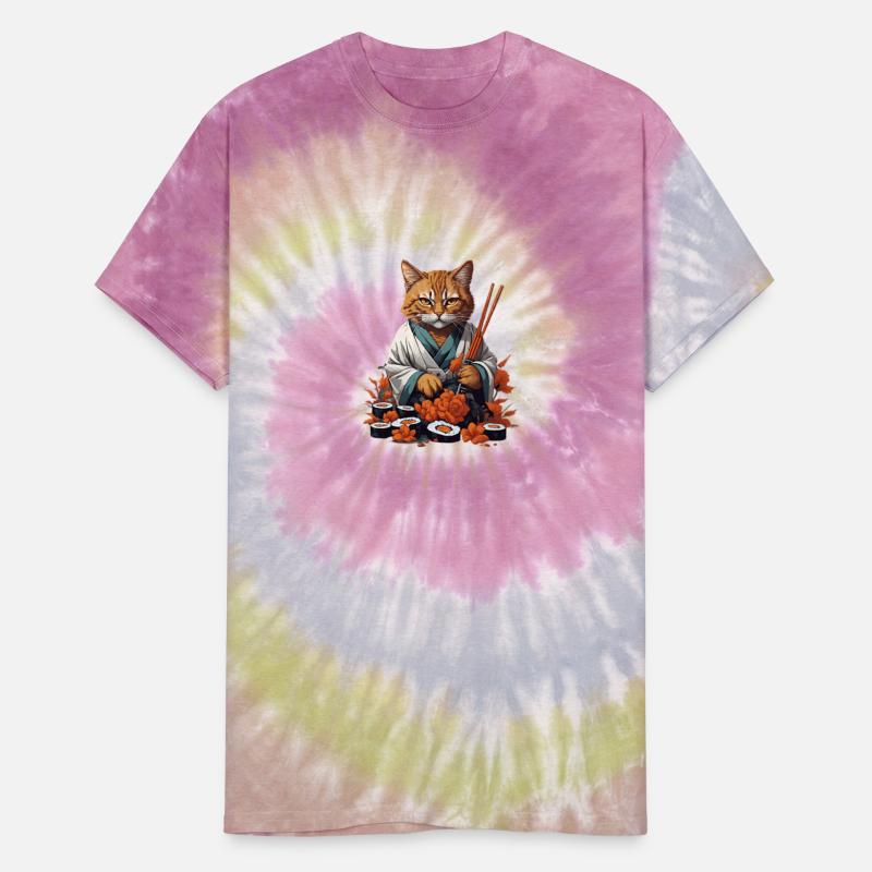 Sushi Cat's Pounce on the Plate Short tee