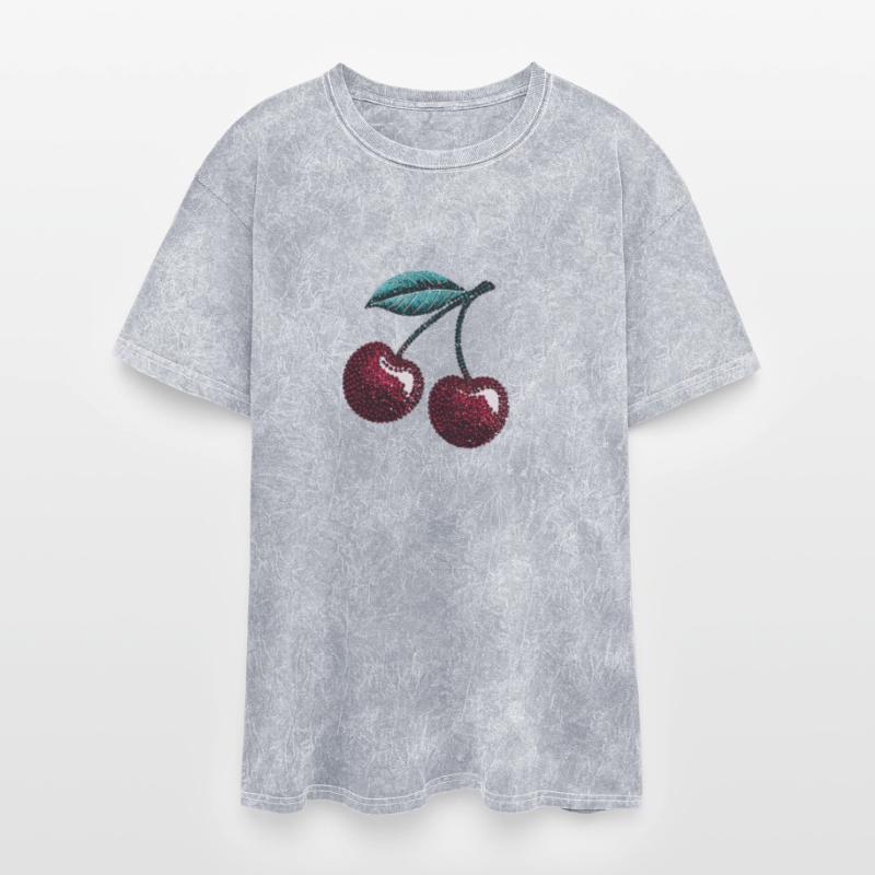 Sweet Cherry Delight with Vibrant Leafy Accent