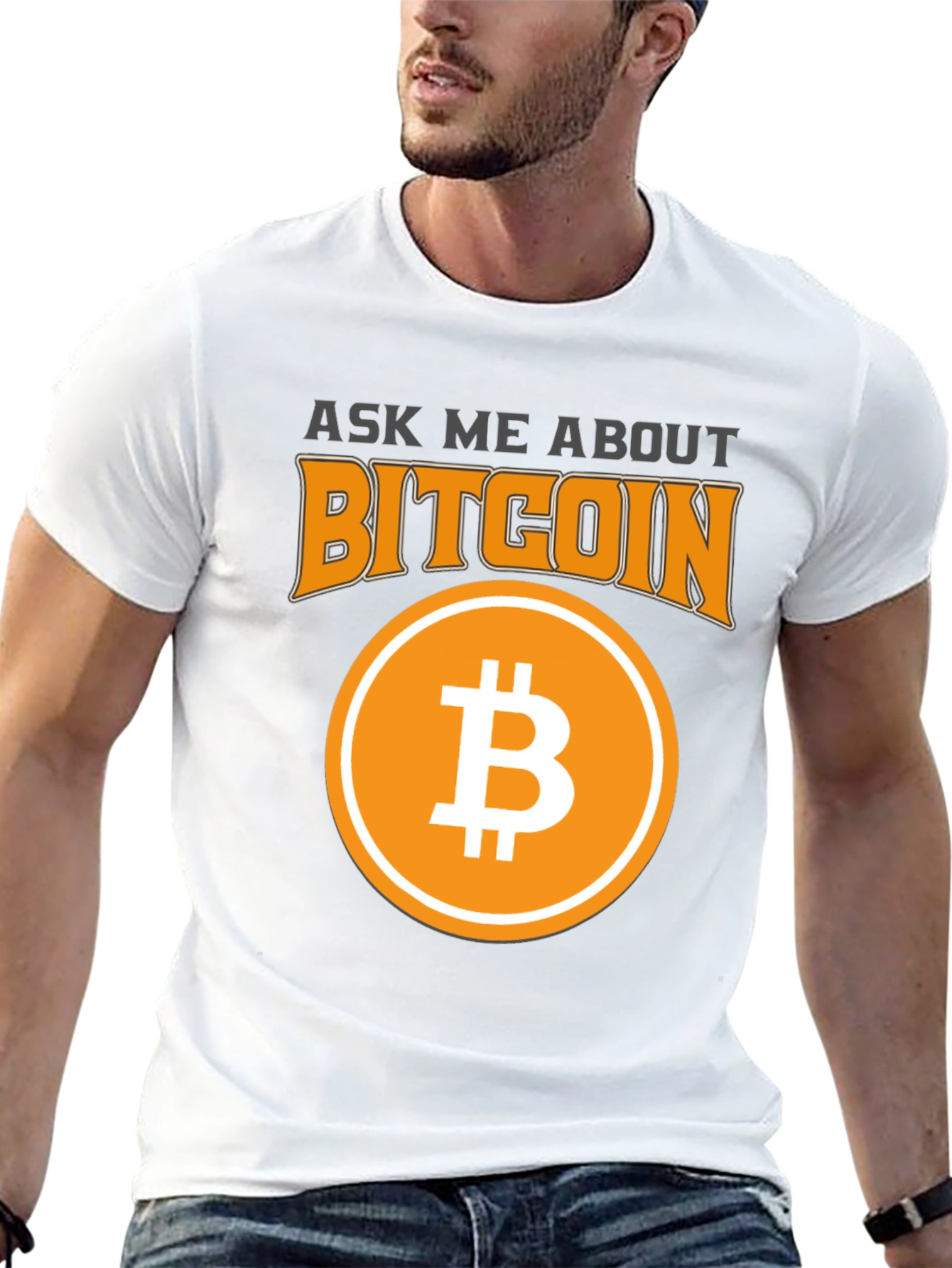 Ask Me About Bitcoin Black Graphic Tee