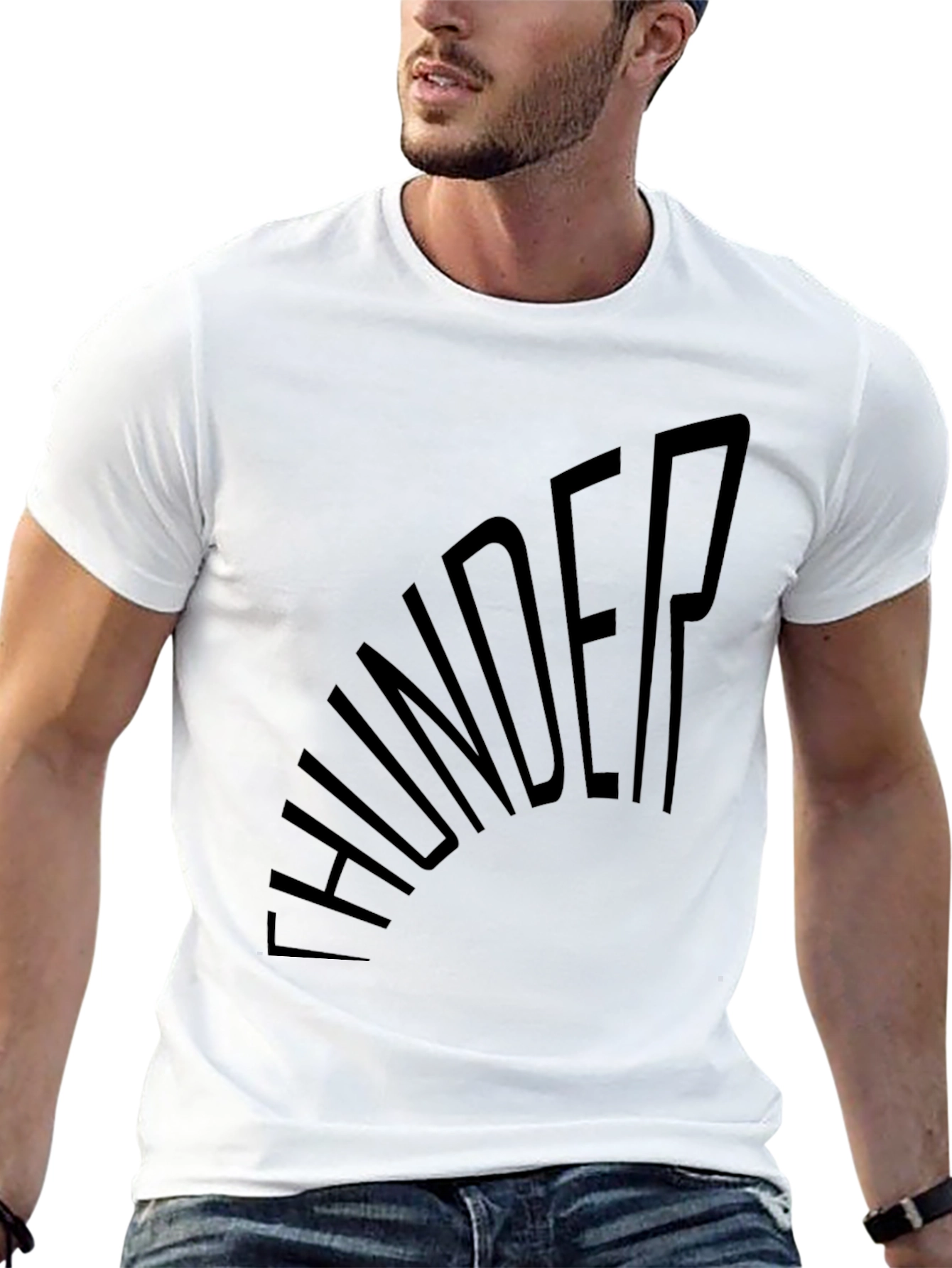 Black Thunder Graphic Tee - Stylish Casual Wear
