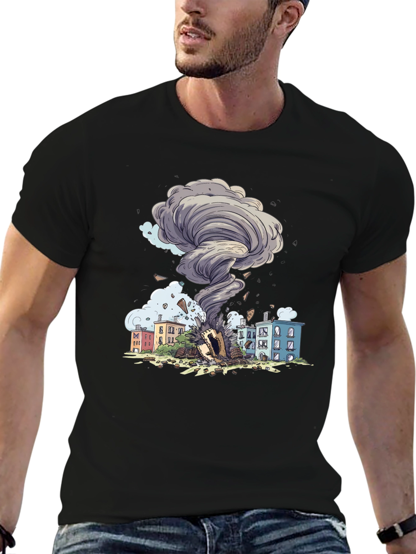 Tornado Graphic Tee - Unique Weather Design