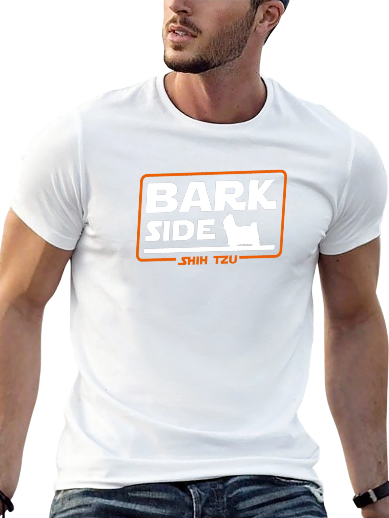 Bark Side Shih Tzu Graphic T-Shirt - Black