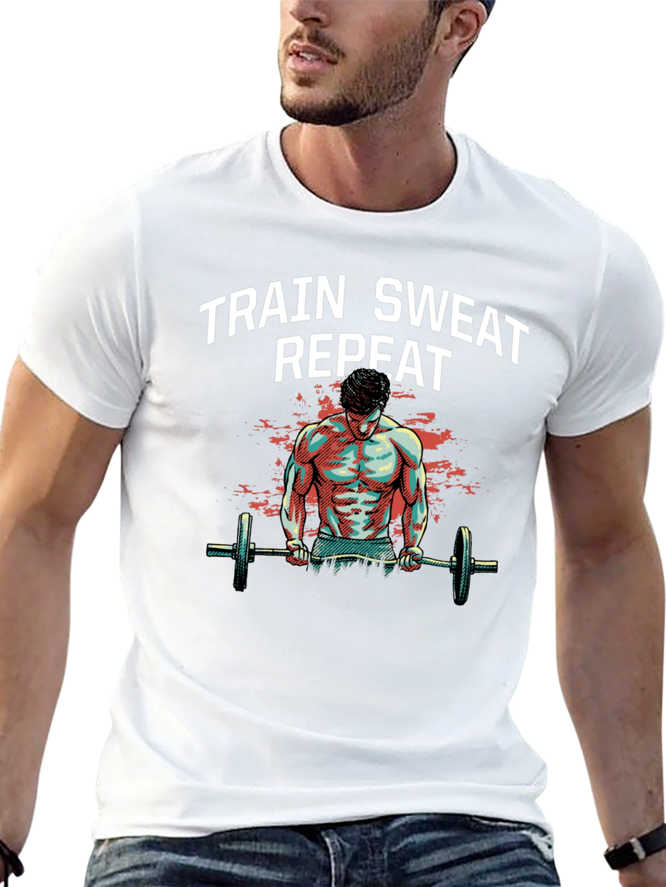 Train Sweat Repeat Graphic Tee