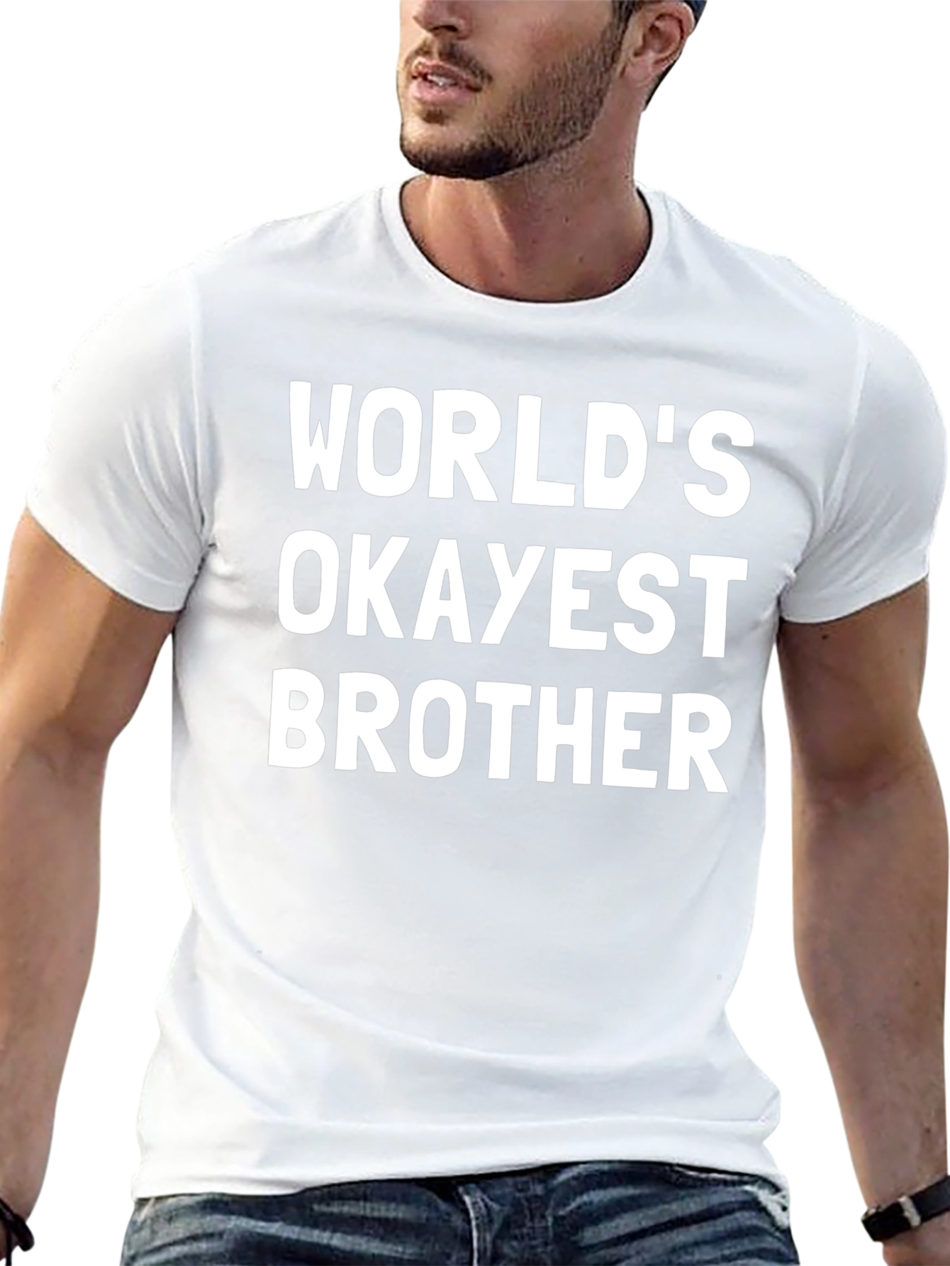 Worlds Okayest Brother T-Shirt - Novelty Gift