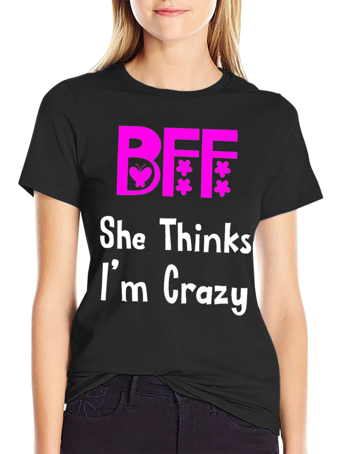 BFF Best Friends Crazy Matching T-Shirt