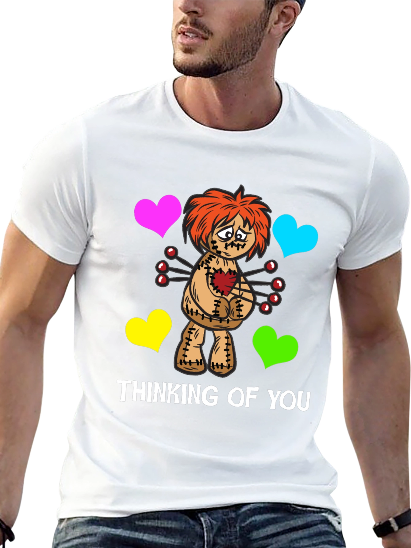 Thinking of You Voodoo Doll Graphic T-Shirt