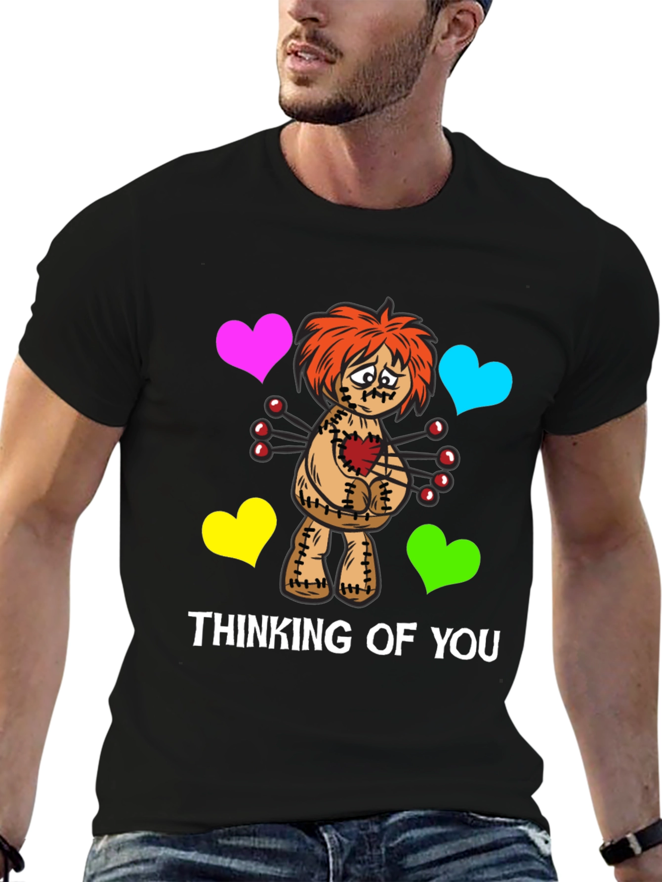 Thinking of You Voodoo Doll Graphic T-Shirt