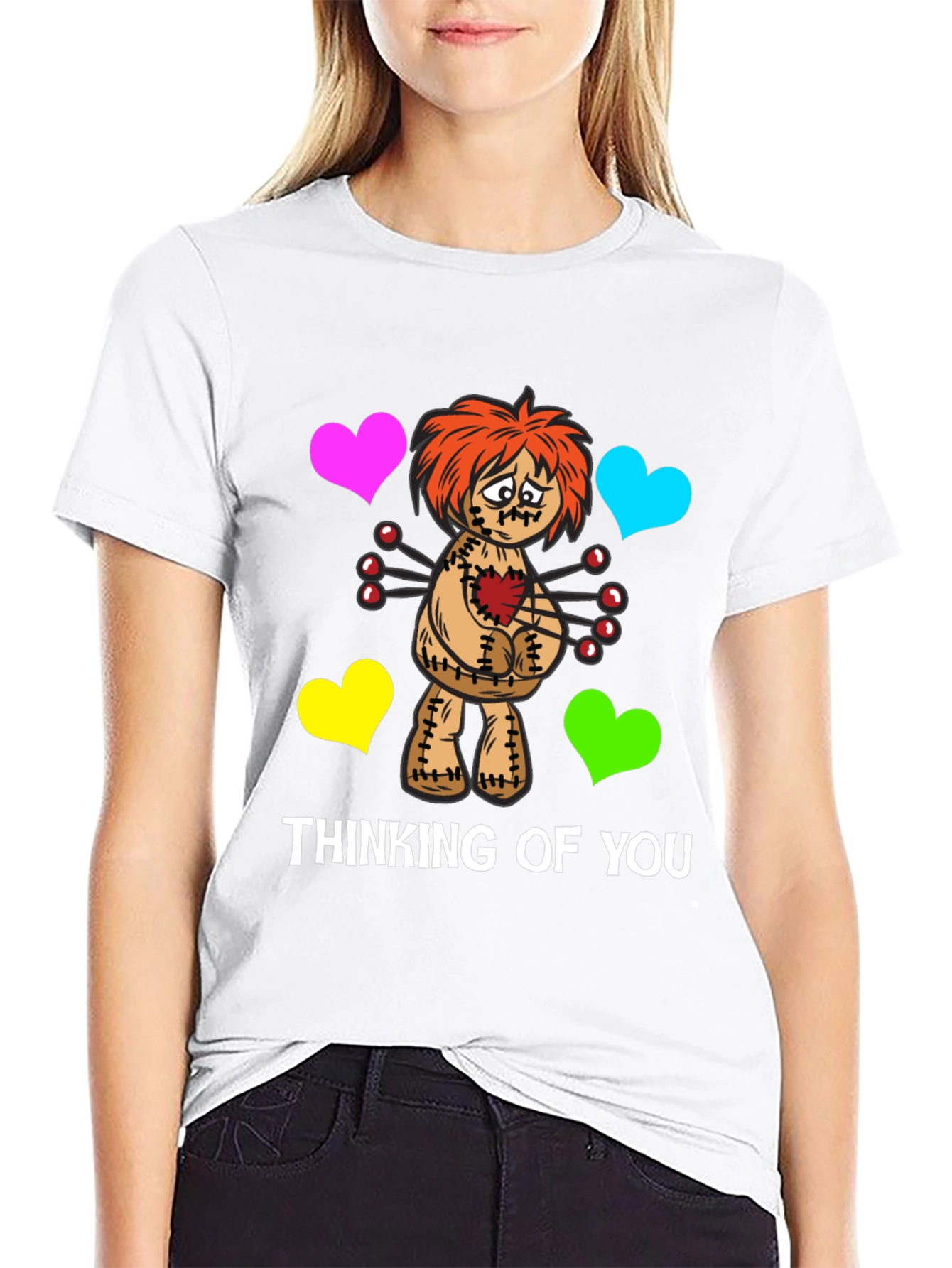 Thinking of You Voodoo Doll Graphic T-Shirt