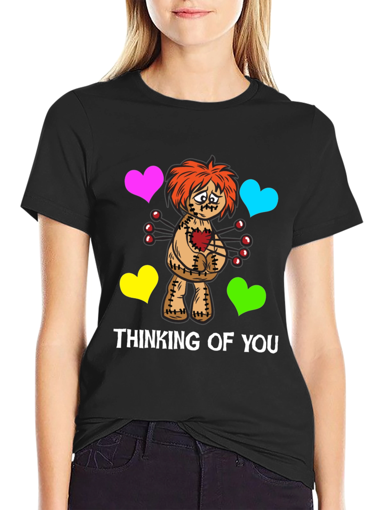Thinking of You Voodoo Doll Graphic T-Shirt