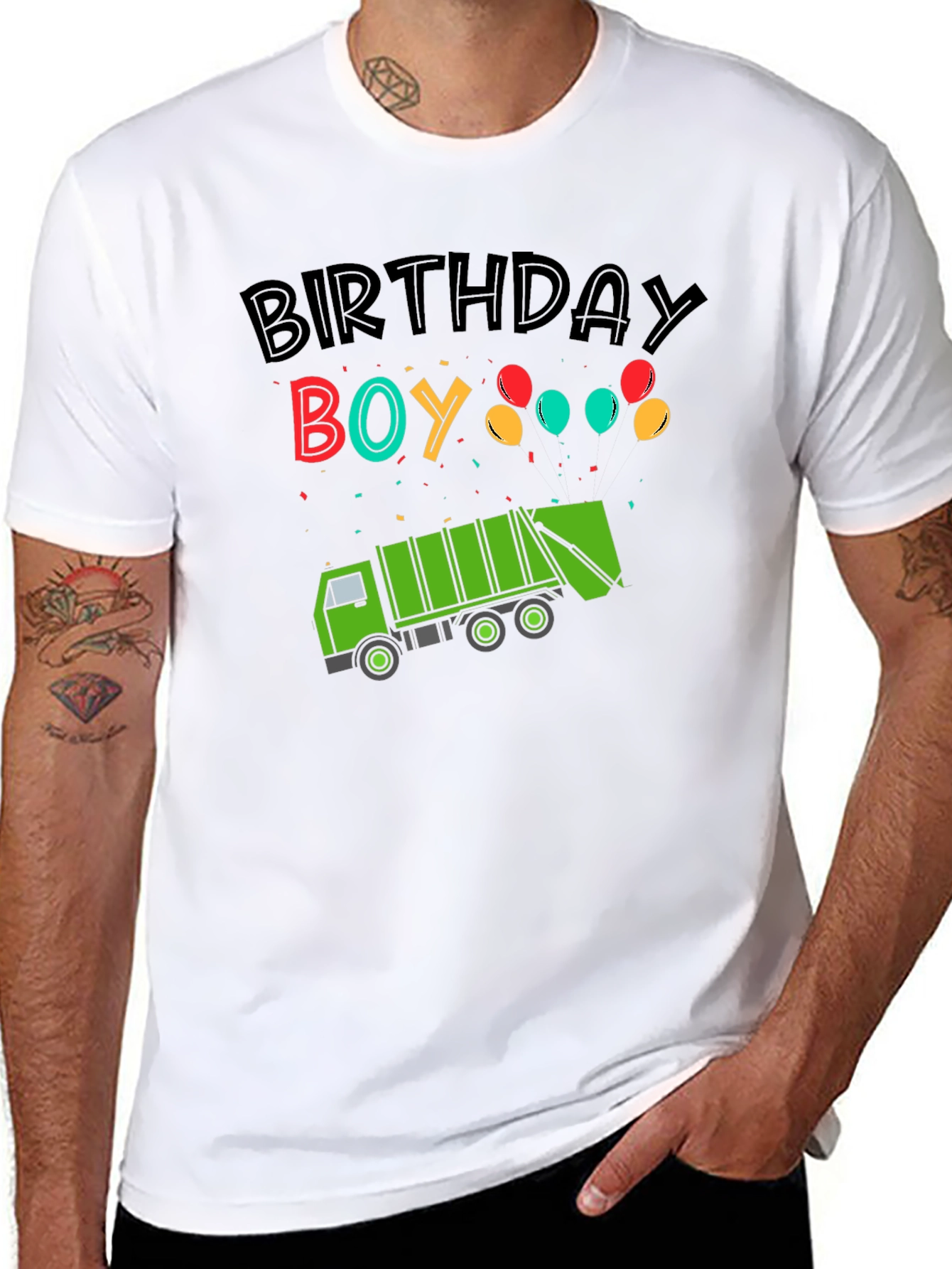 Birthday Boy Garbage Truck T-Shirt