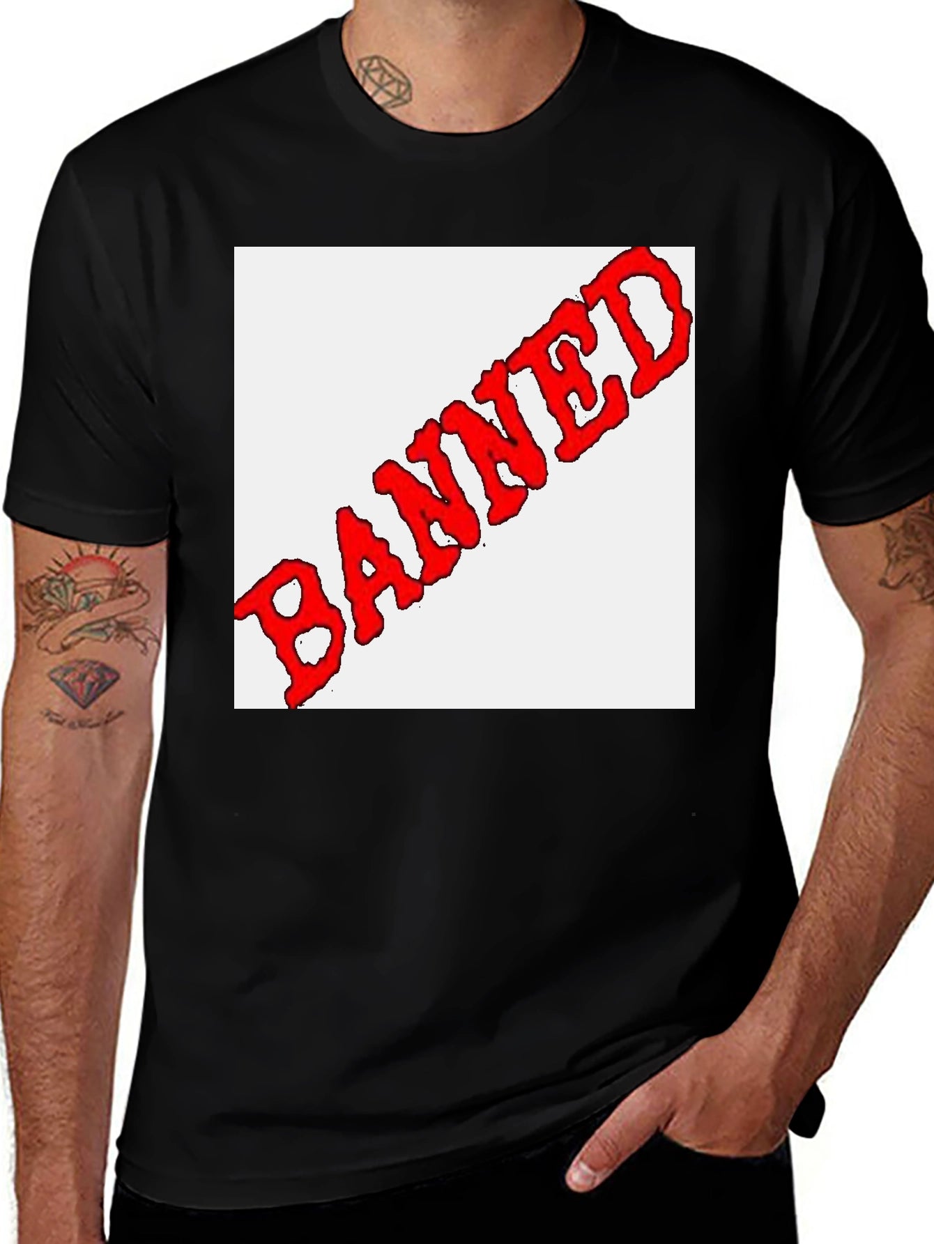 BANNED Graphic Tee - Edgy Statement T-Shirt