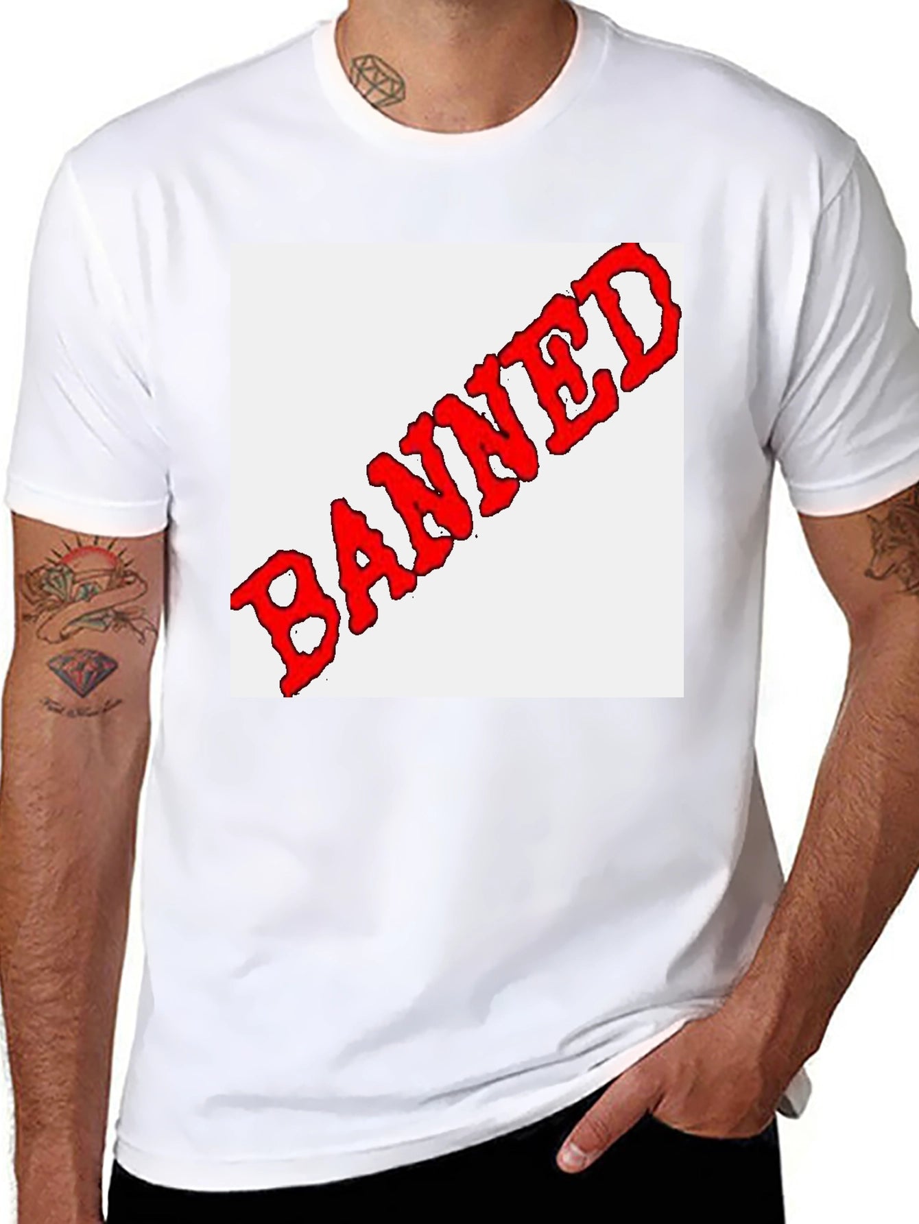 BANNED Graphic Tee - Edgy Statement T-Shirt