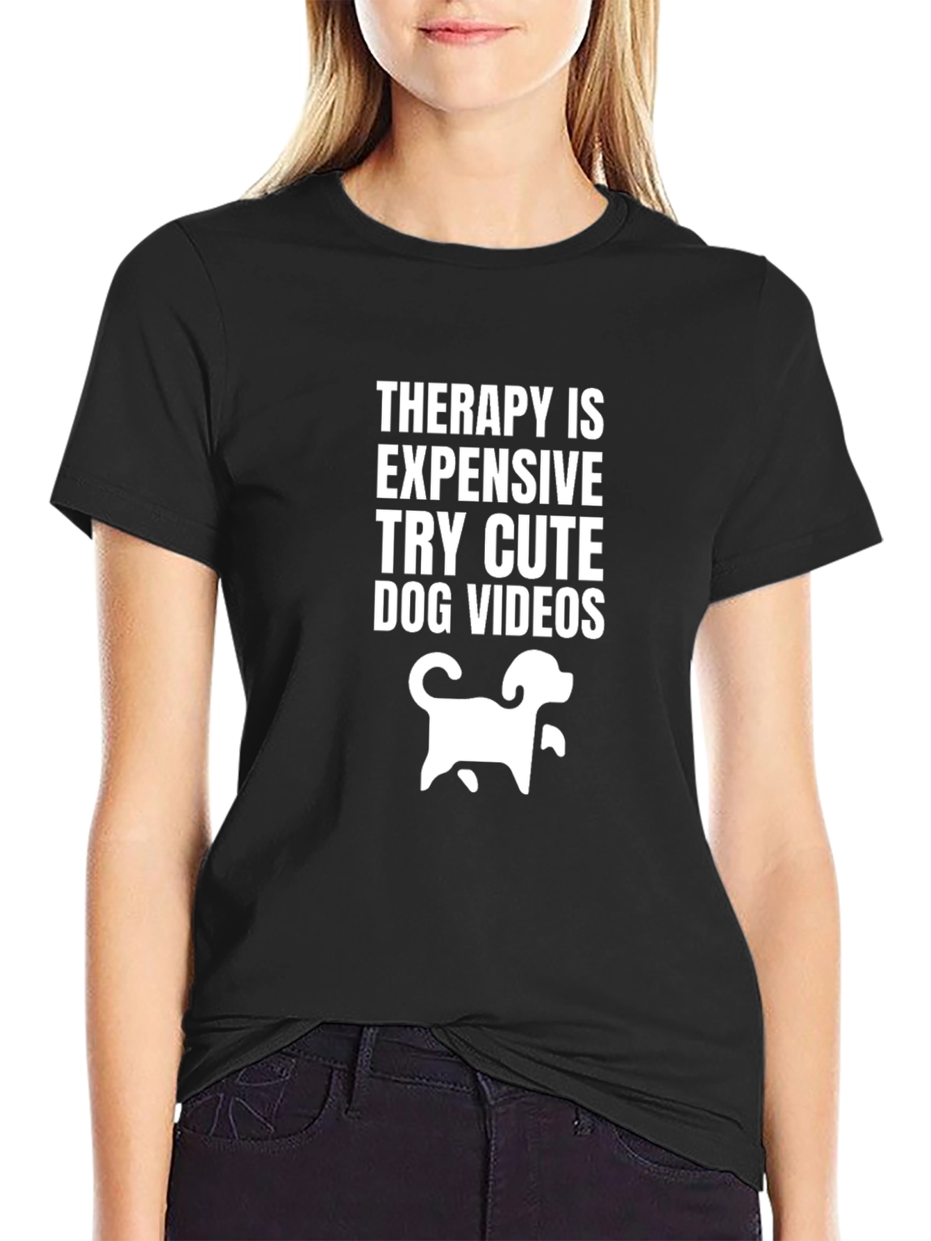 Therapy is Expensive Dog Videos Graphic Tee