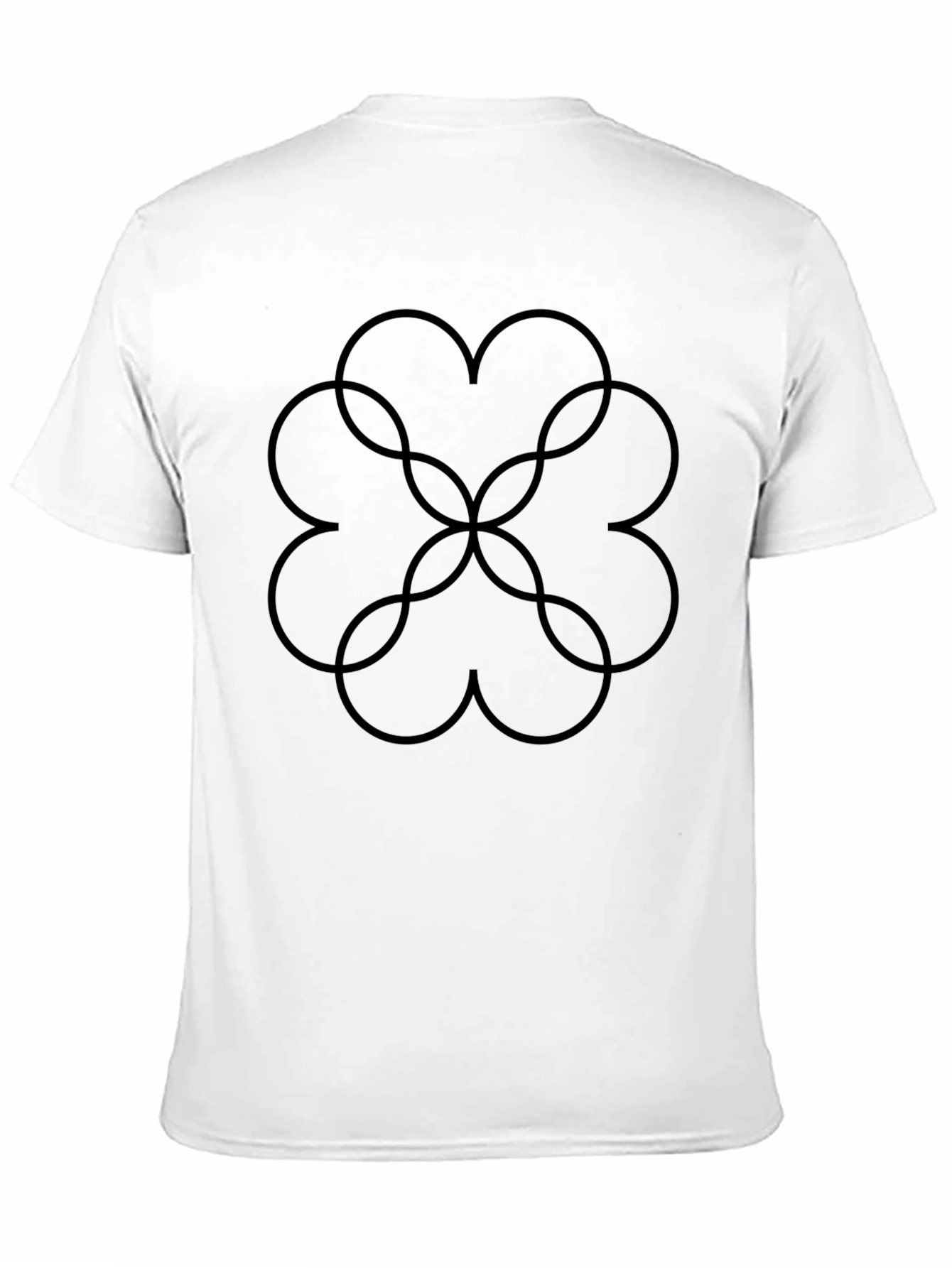 Abstract Clover Graphic T-Shirt - Black