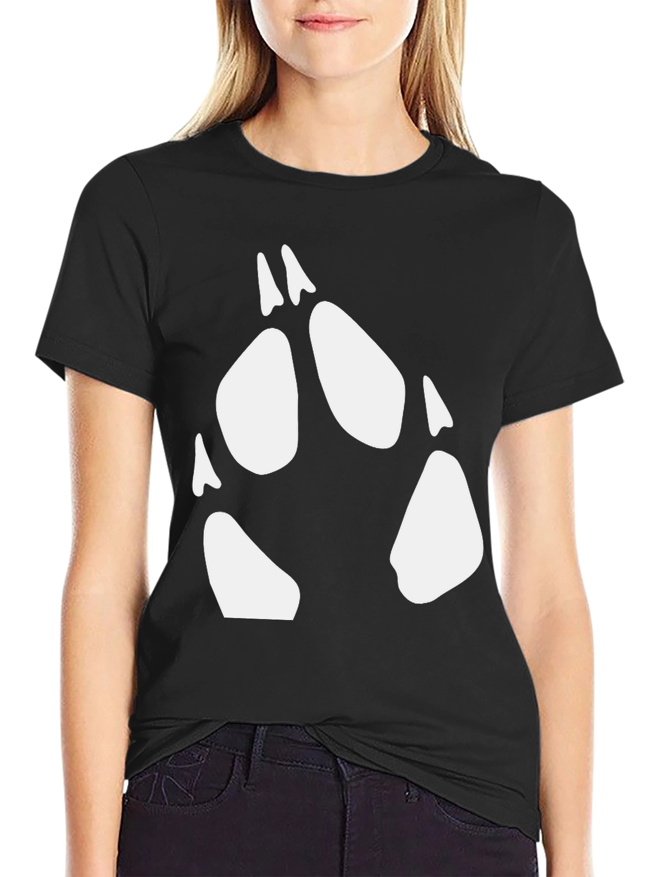 Wolf Paw Print T-Shirt - Animal Lover Tee