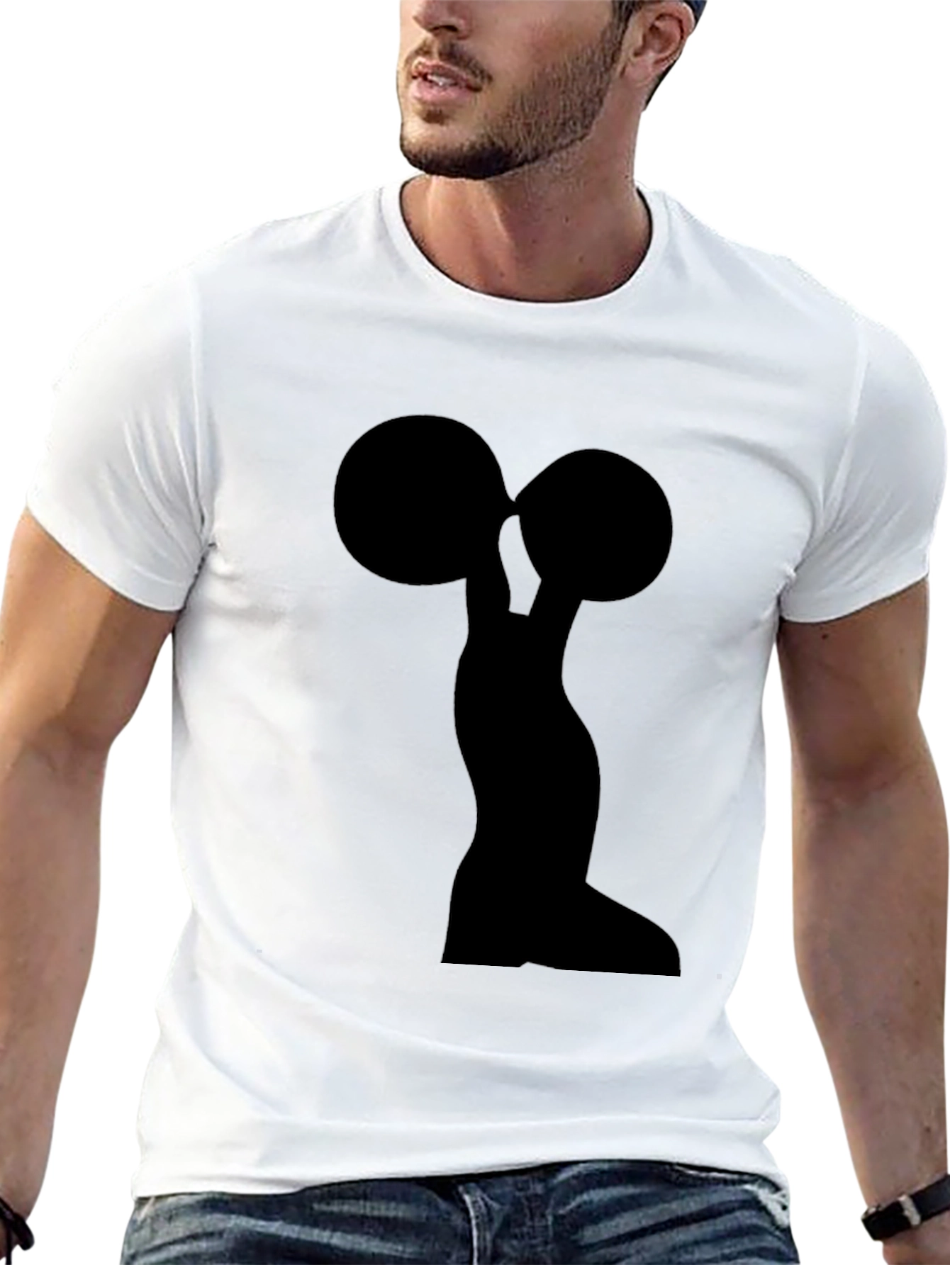 Weightlifter Silhouette Black T-Shirt